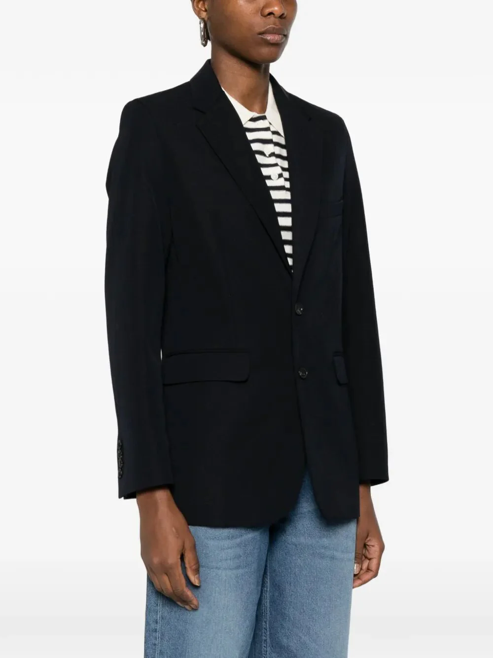 A.P.C. Women Single-Breasted Wool Blend Blazer - Image 4
