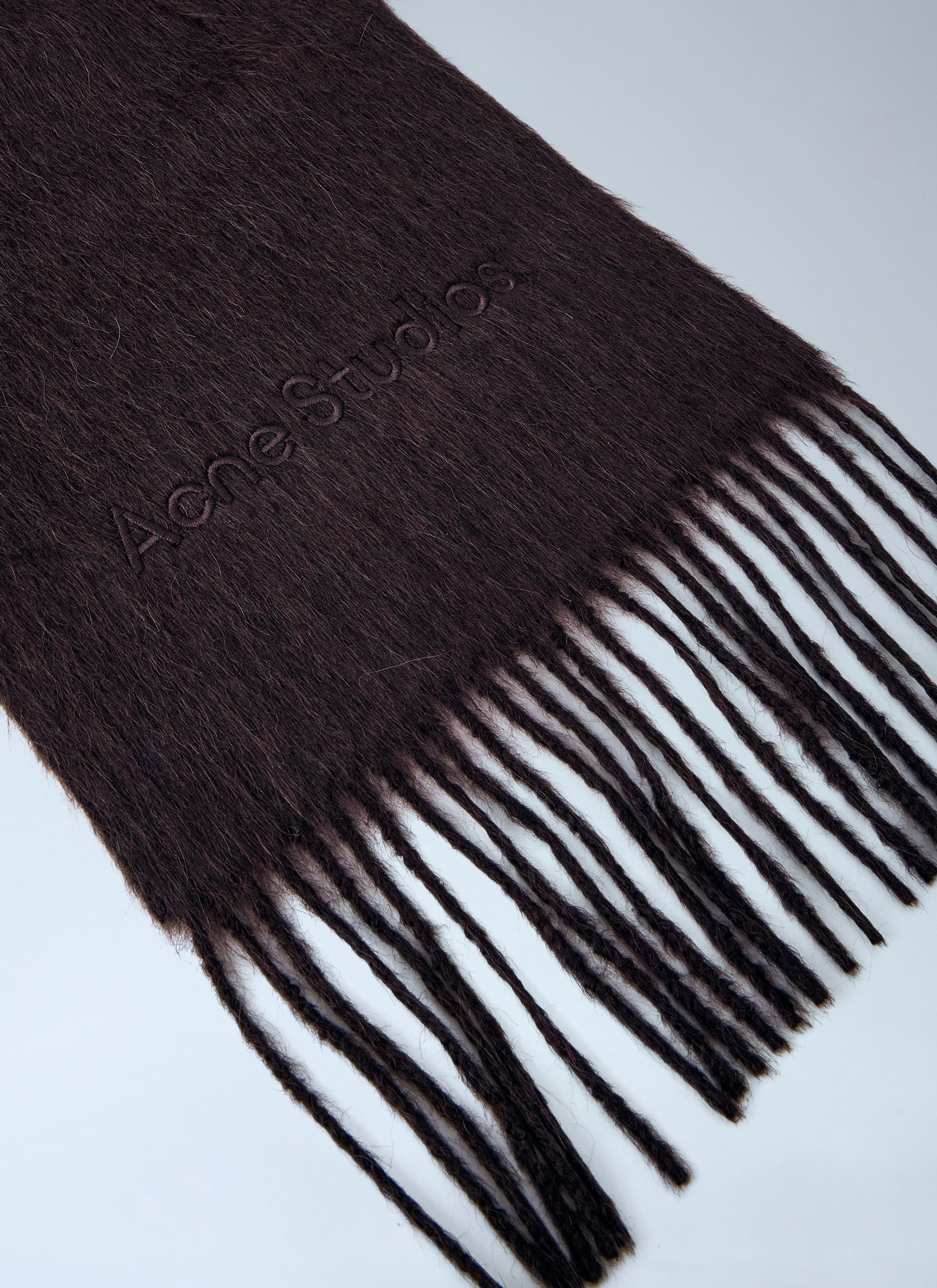 Acne Studios Men Logo Wool Scarf - Image 3