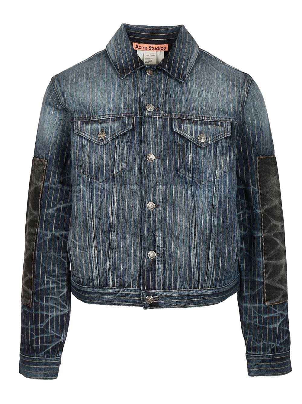 Acne Studios Men Patchwork Denim Jacket