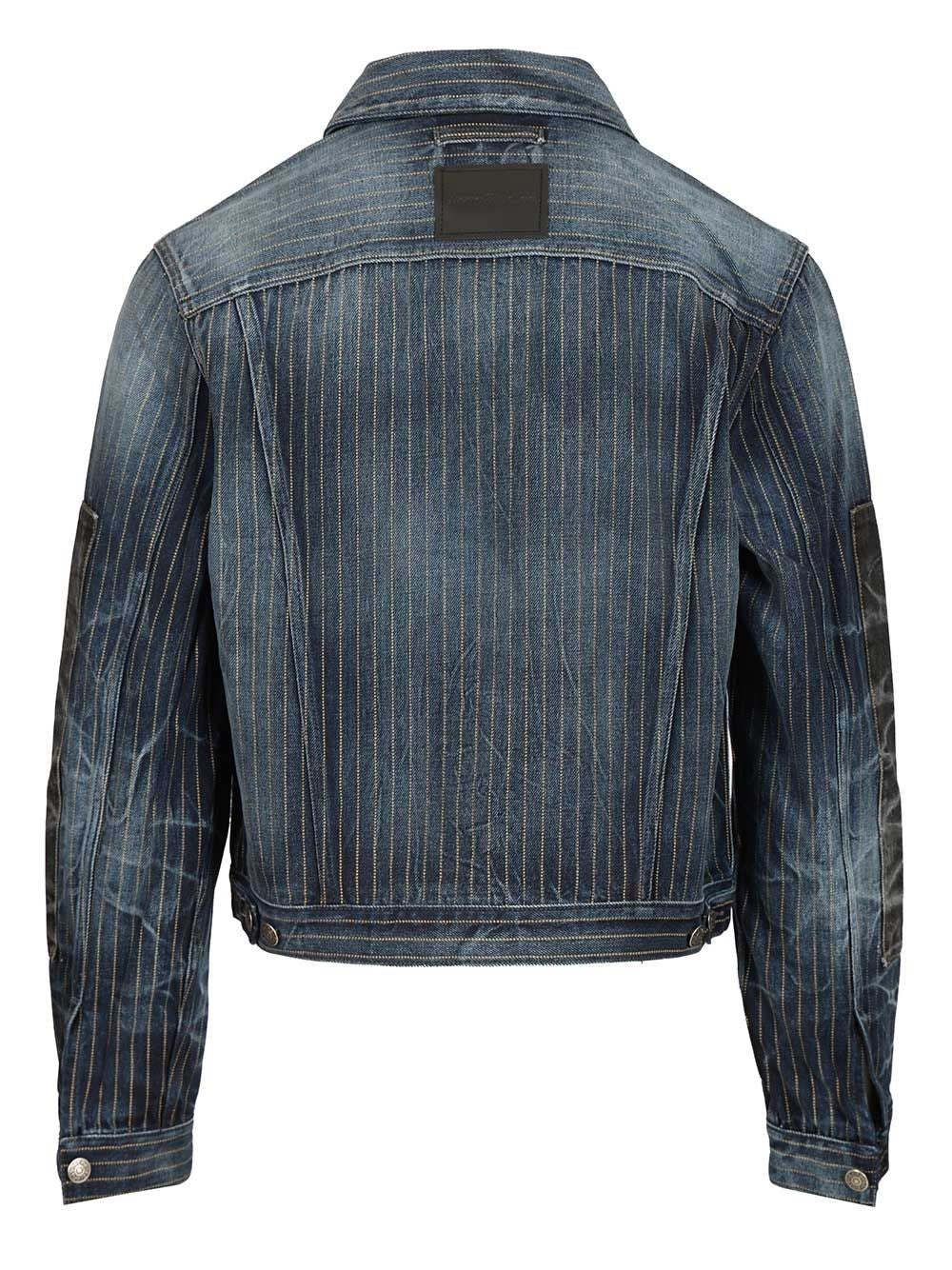 Acne Studios Men Patchwork Denim Jacket - Image 2