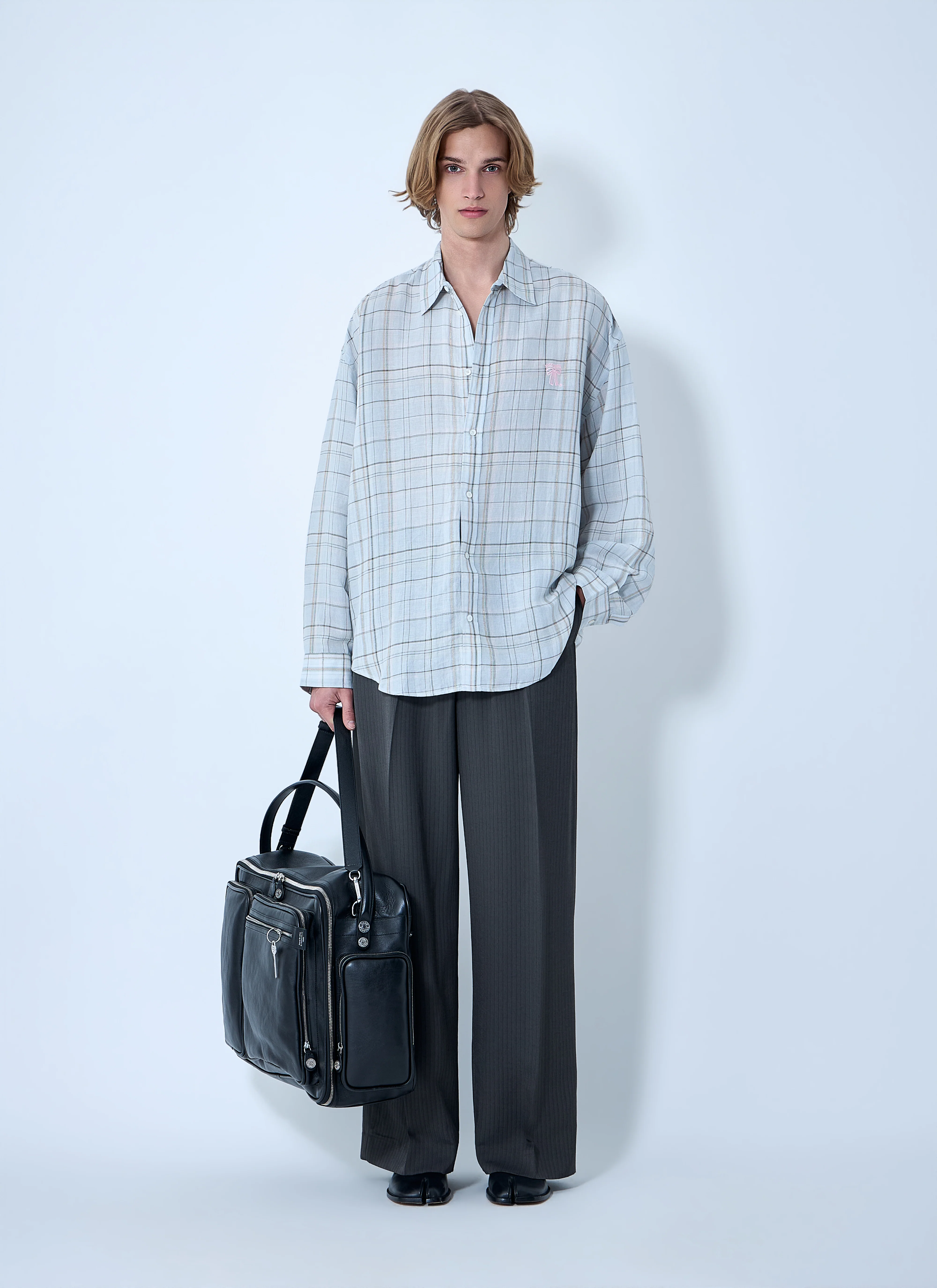 Acne Studios Men Plaid Button-Up Shirt - Image 2