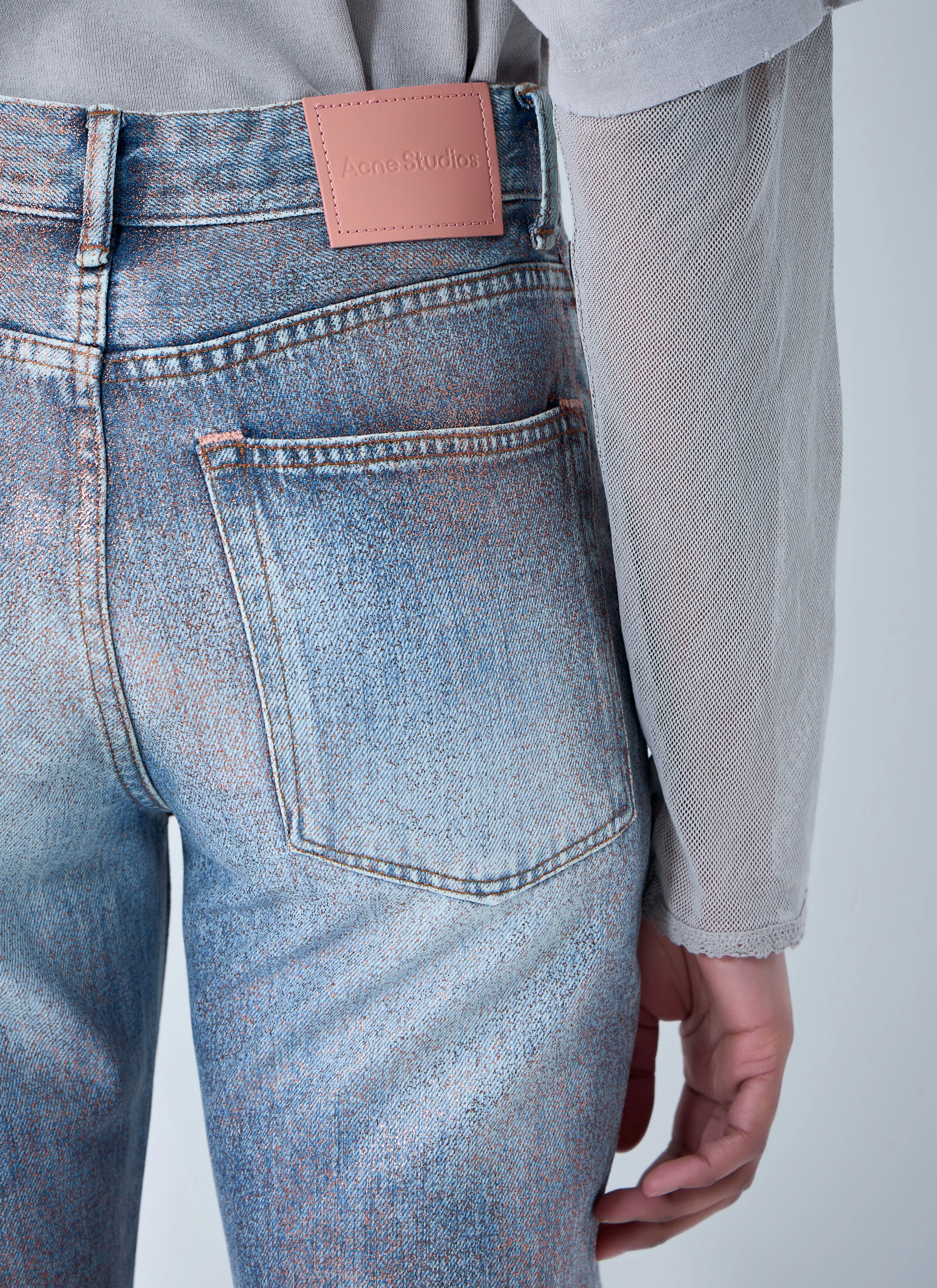 Acne Studios Women Fitted Glitter Jeans - Image 6