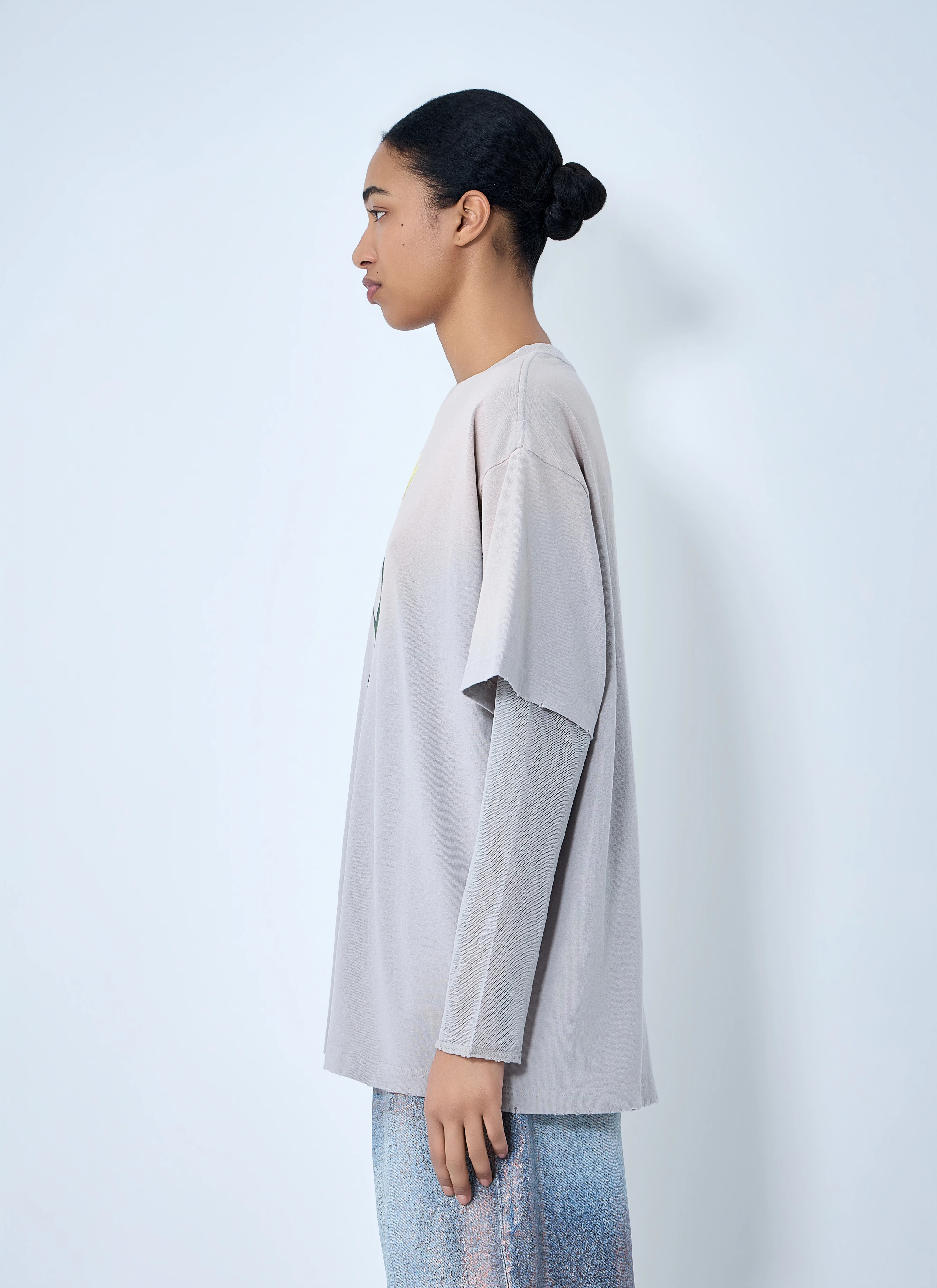 Acne Studios Women Layered Graphic T-Shirt - Image 3