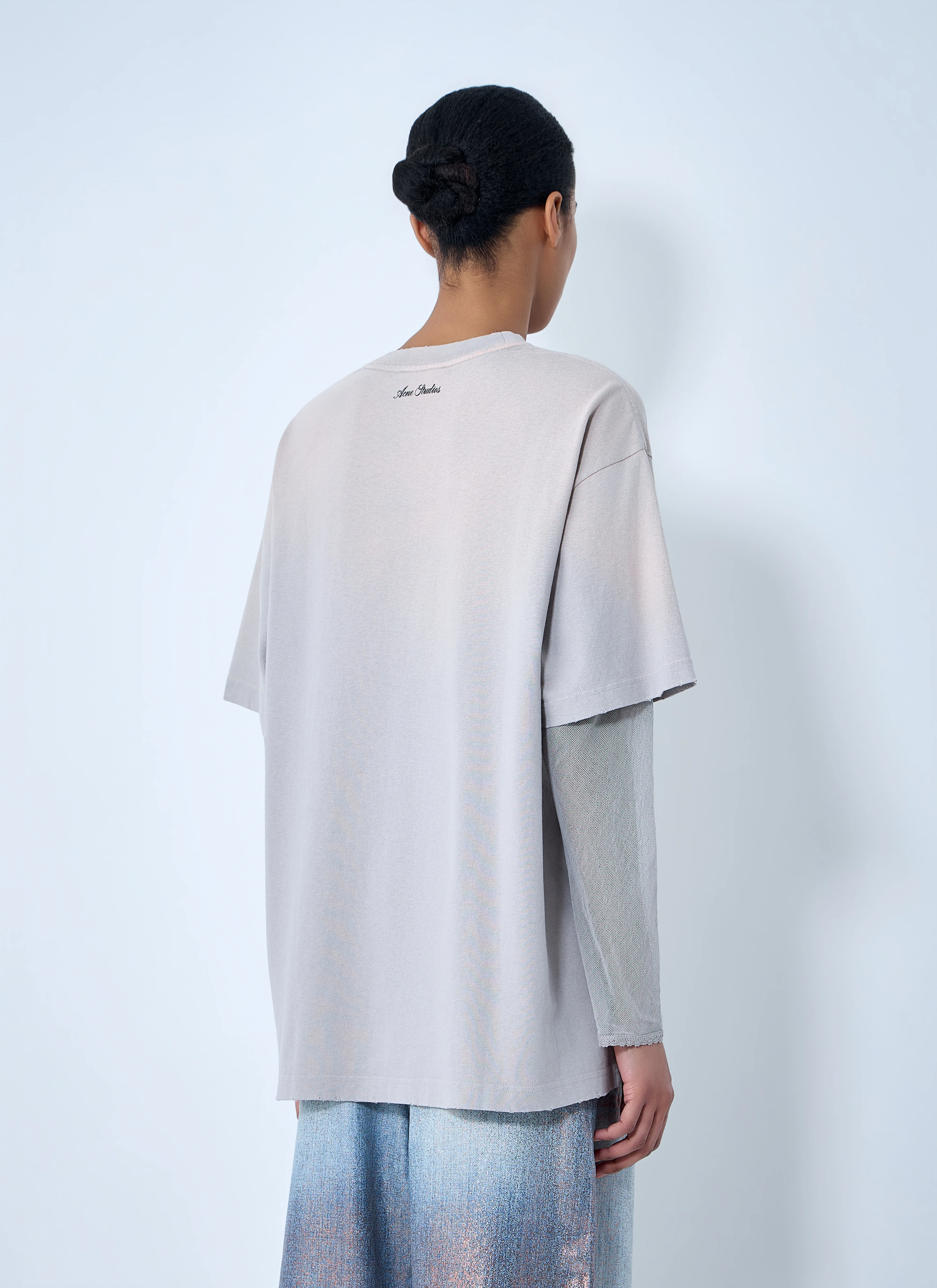 Acne Studios Women Layered Graphic T-Shirt - Image 4
