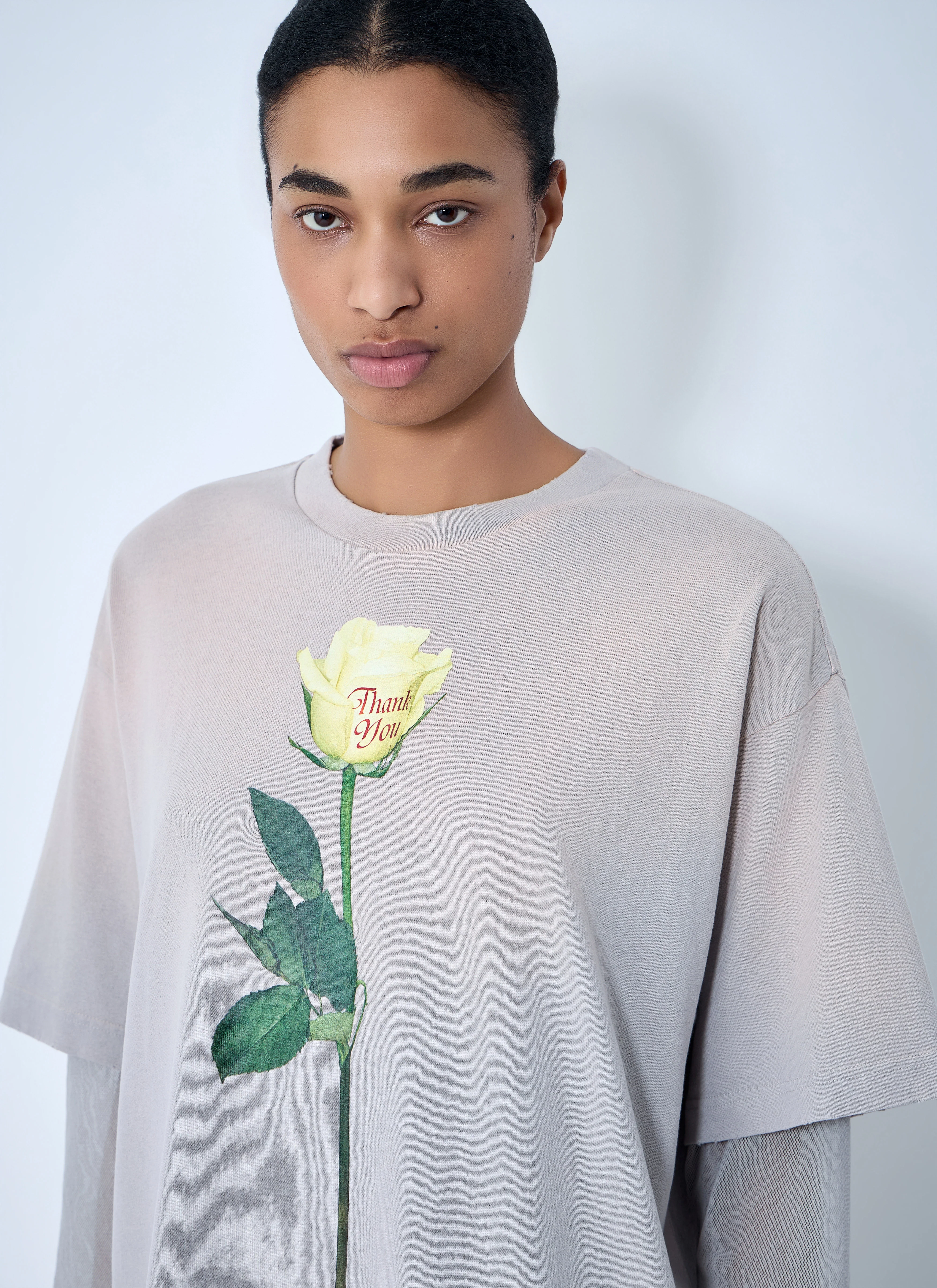 Acne Studios Women Layered Graphic T-Shirt - Image 5