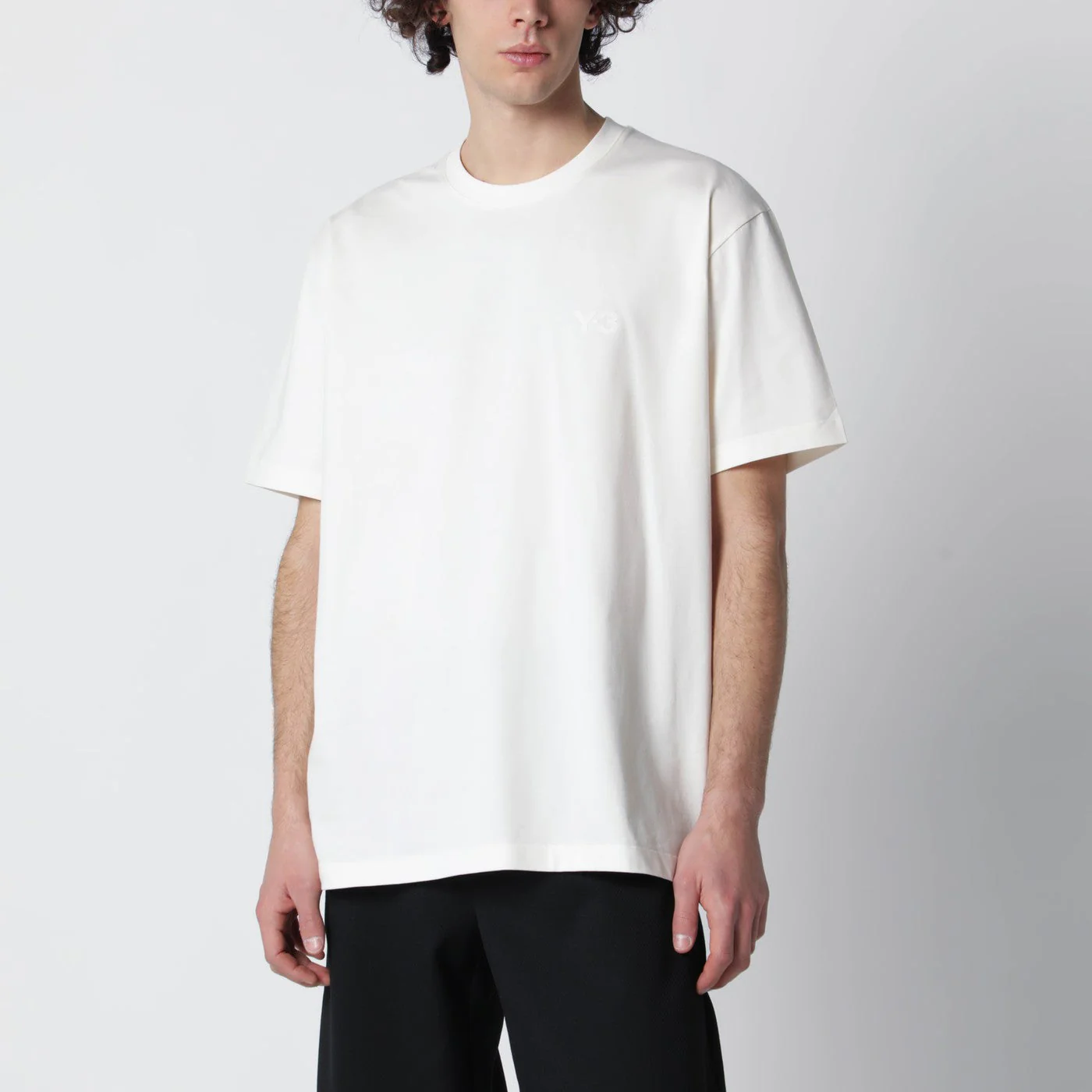 Adidas Y-3 Chalk White T-Shirt With Logo Men