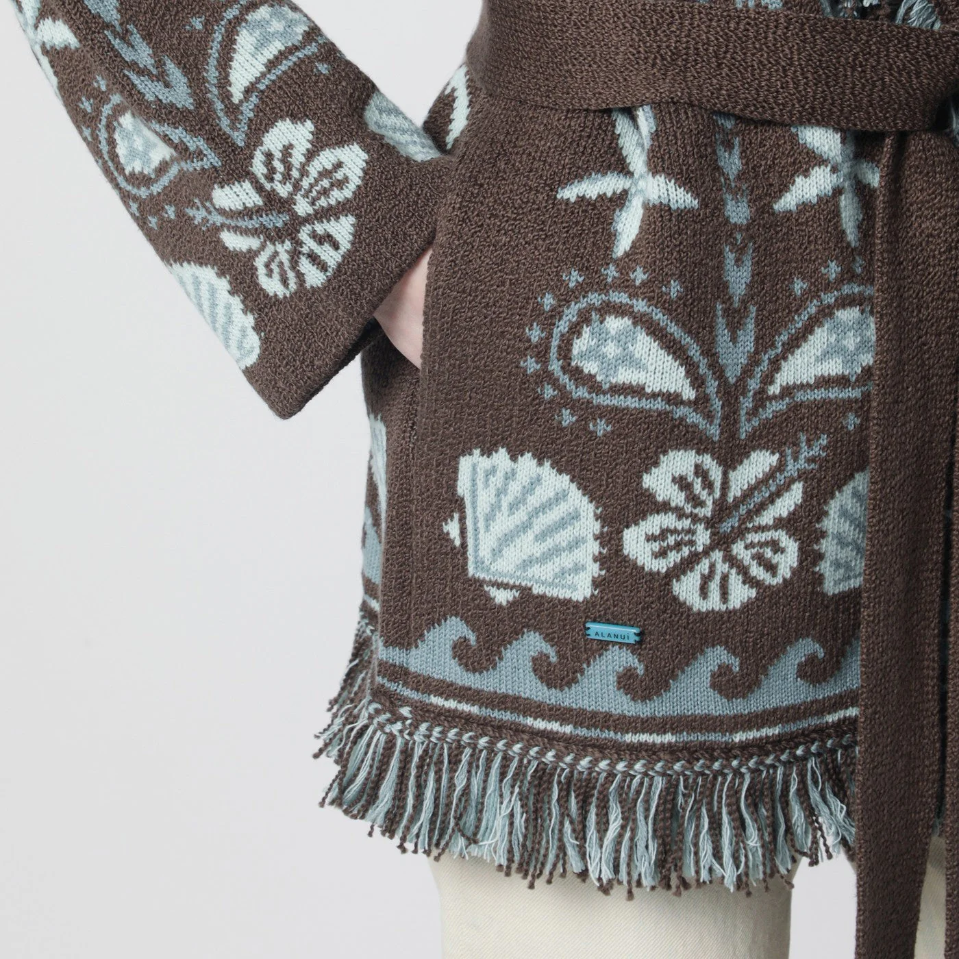 Alanui Echoes Of The Island Brown/Aquamarine Cardigan Women - Image 2