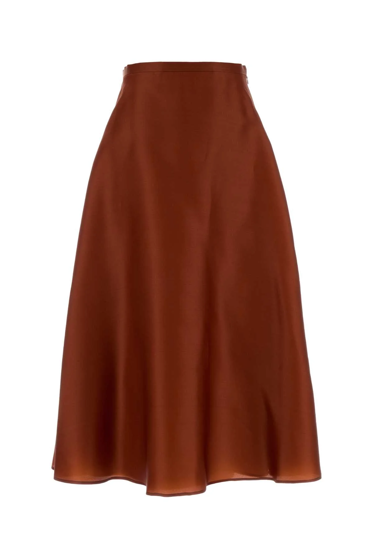 Alberta Ferretti Women Brick Silk Skirt