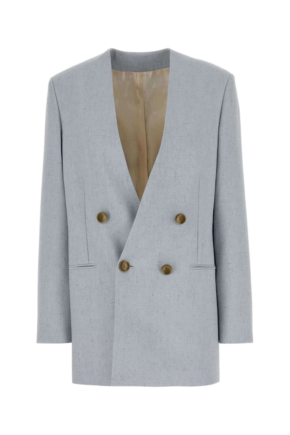 Alberta Ferretti Women Melange Light-Blue Jersey Blazer