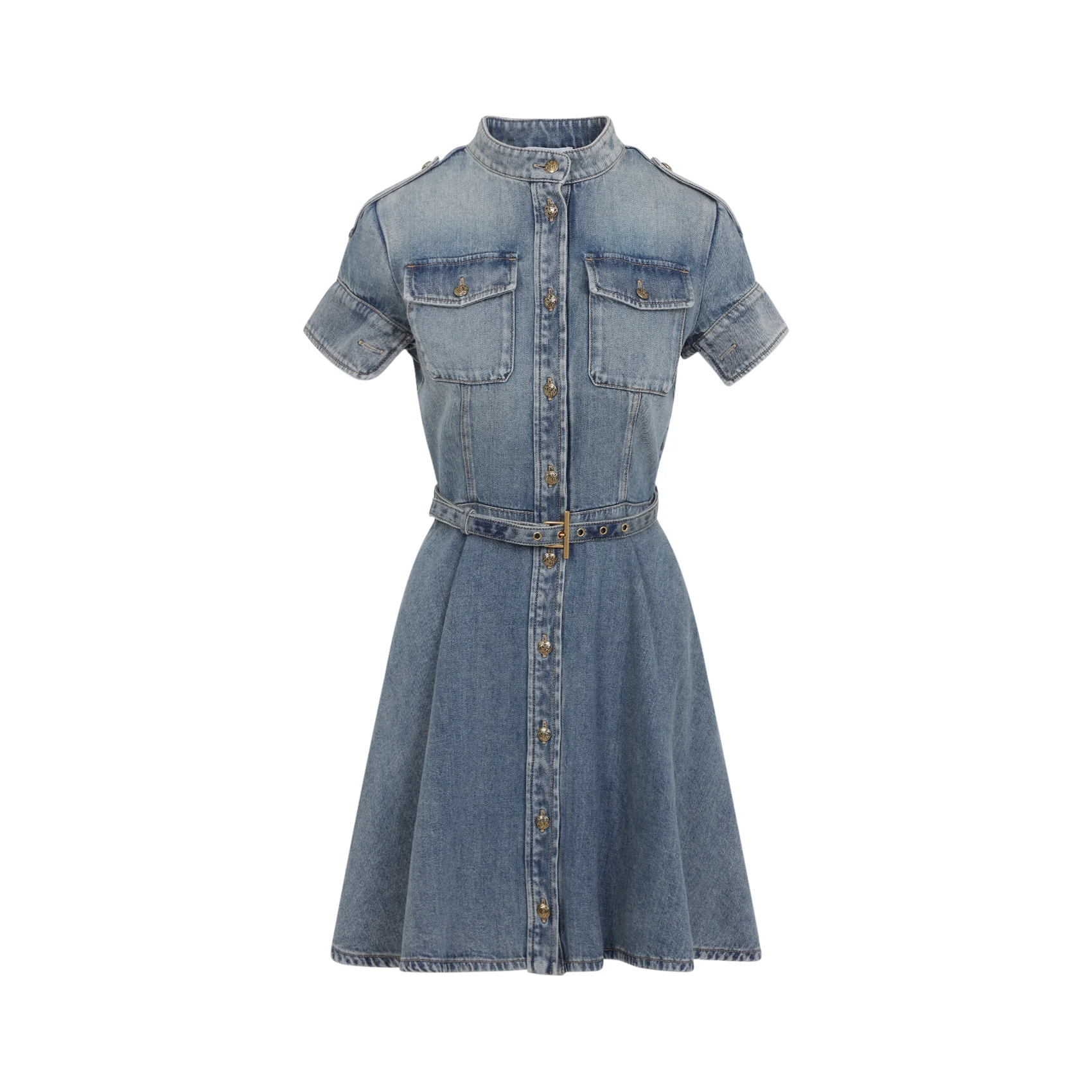 Alexander Mcqueen Denim Mini Dress Women
