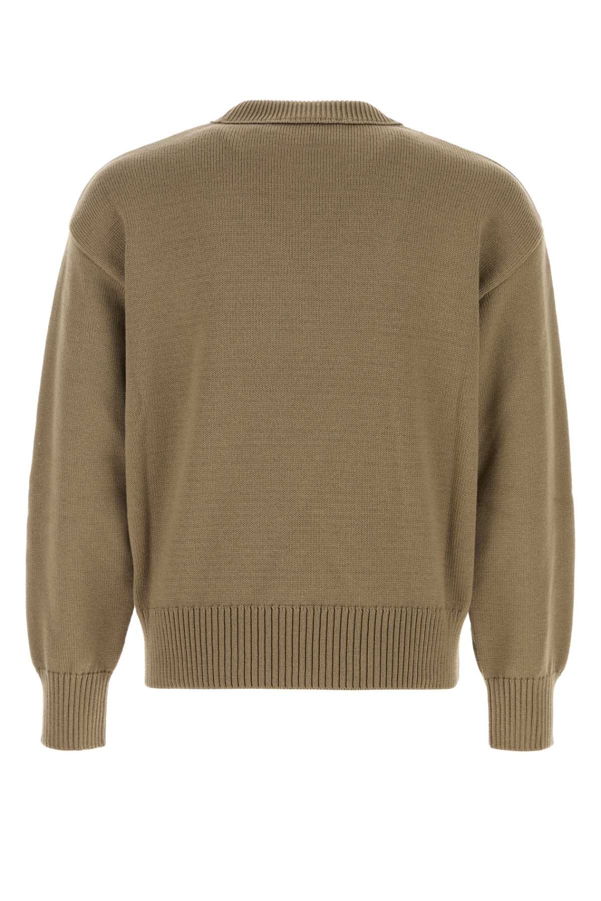 Ami Men Cappuccino Wool Blend Sweater - Image 2
