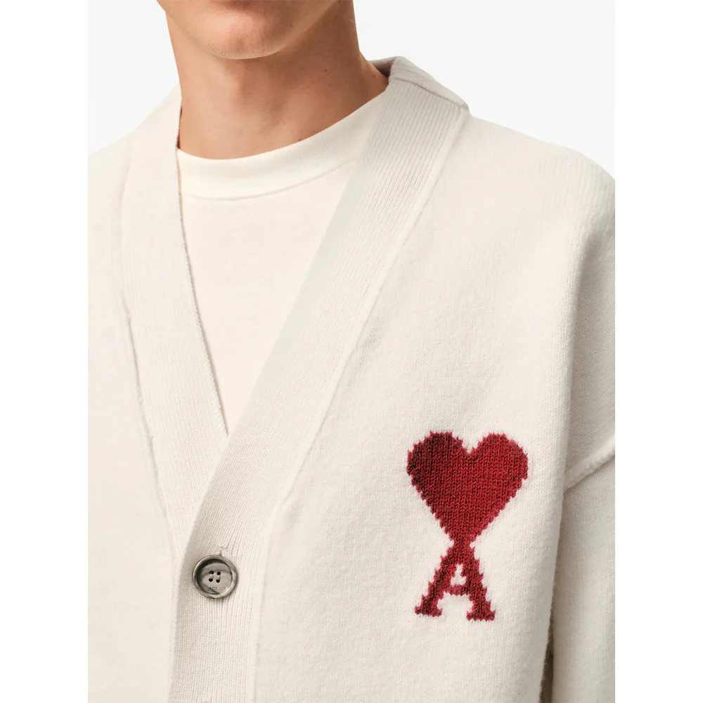 Ami Paris Neutrals Sweaters & Knitwear - Cardigans Men - Image 4
