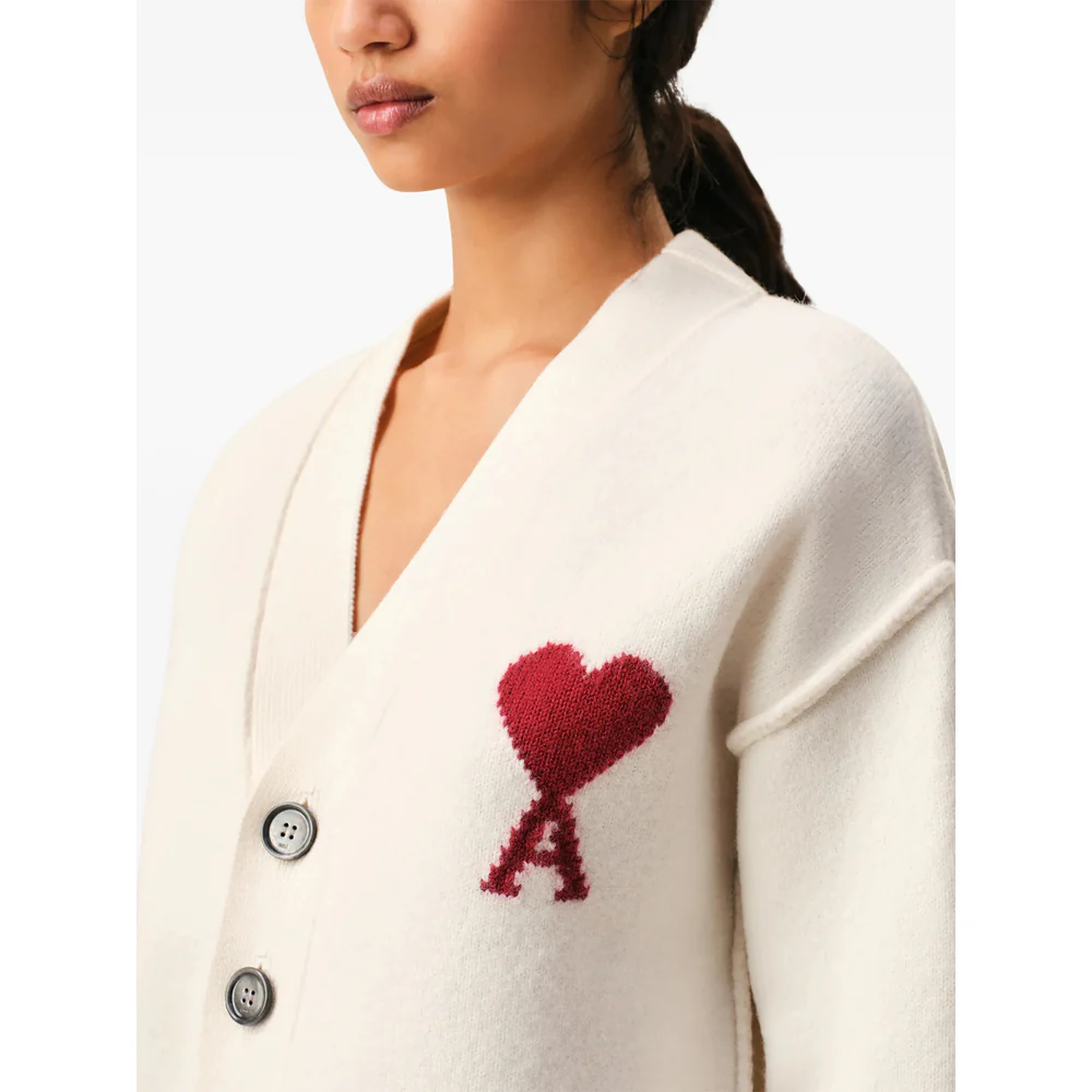 Ami Paris Neutrals Sweaters & Knitwear - Cardigans Men - Image 6