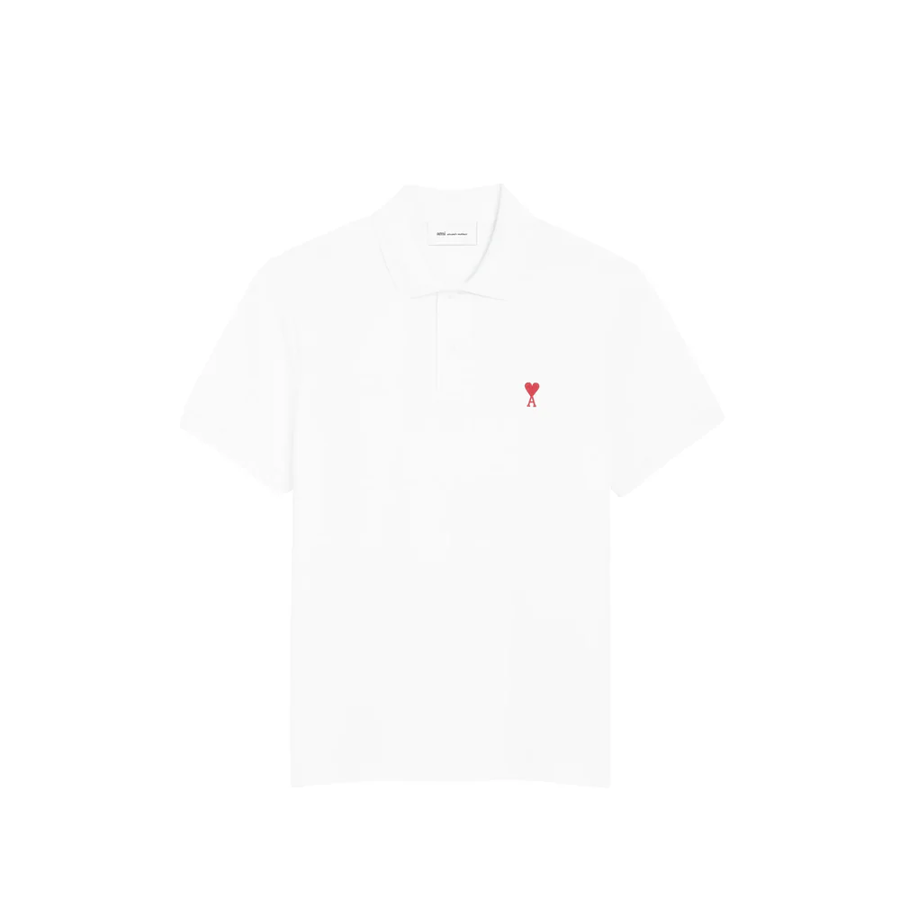 Ami Paris White Polo Shirts Men