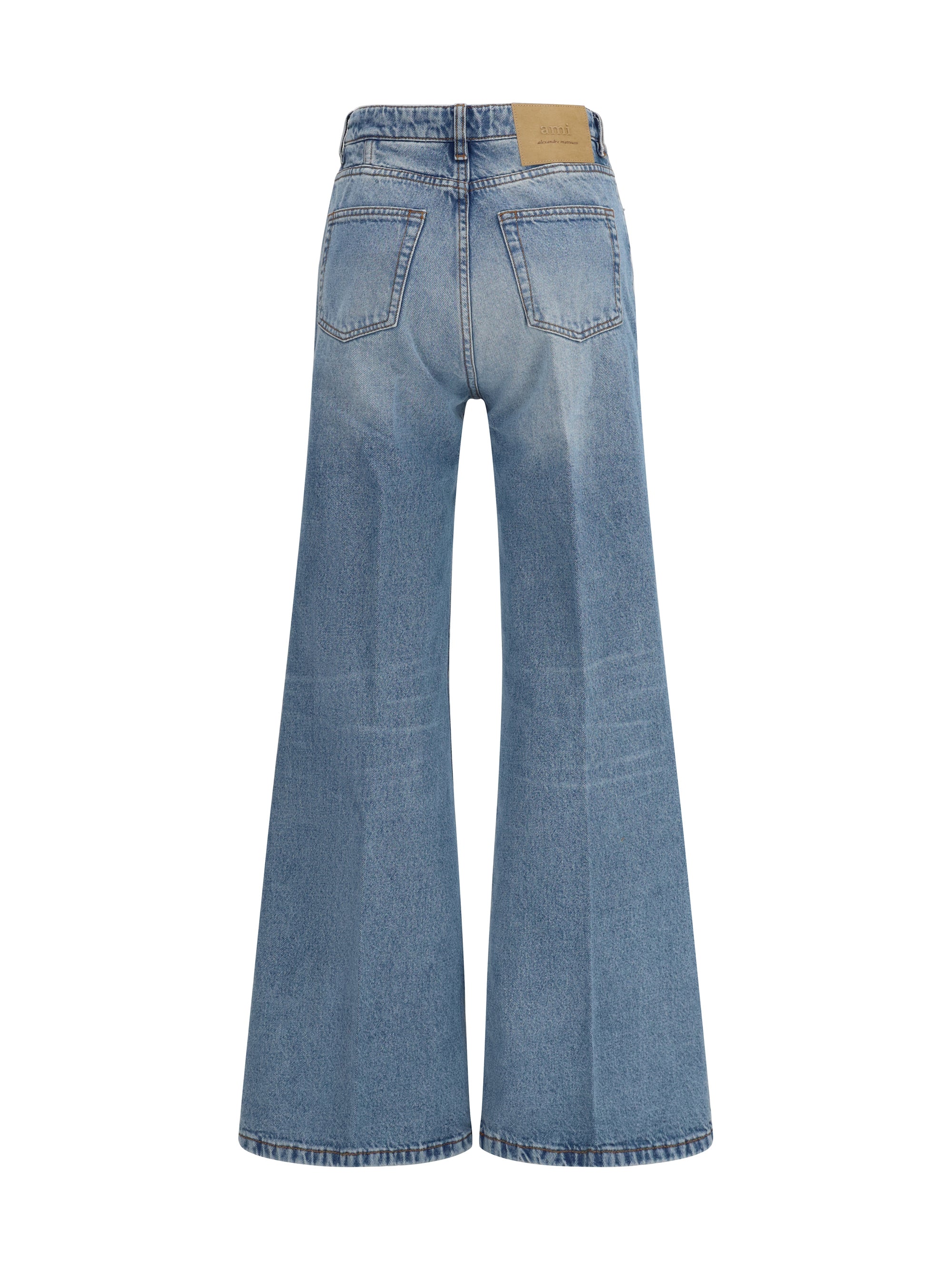 Ami Paris Women Flared Jeans In Denim - Image 2