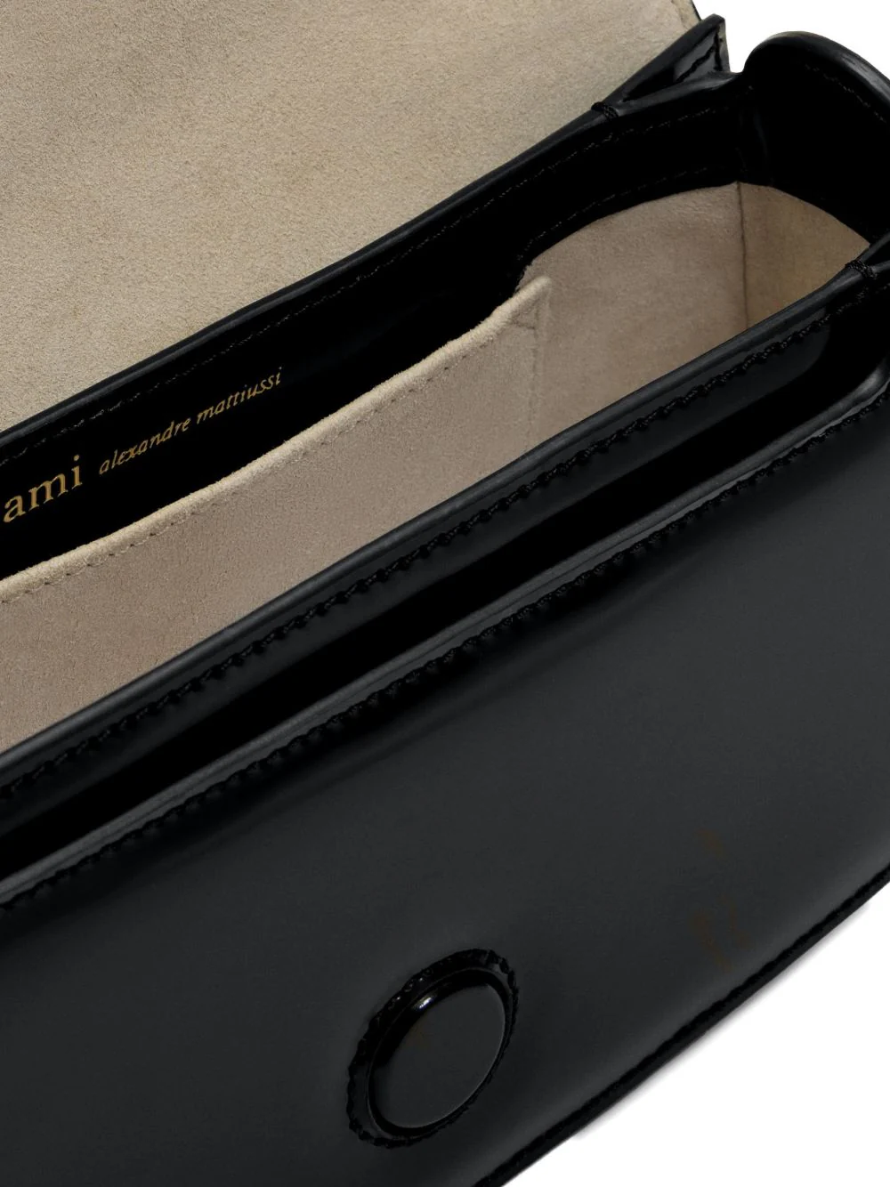 Ami Paris Women Paris Paris Leather Shoulder Bag - Image 4