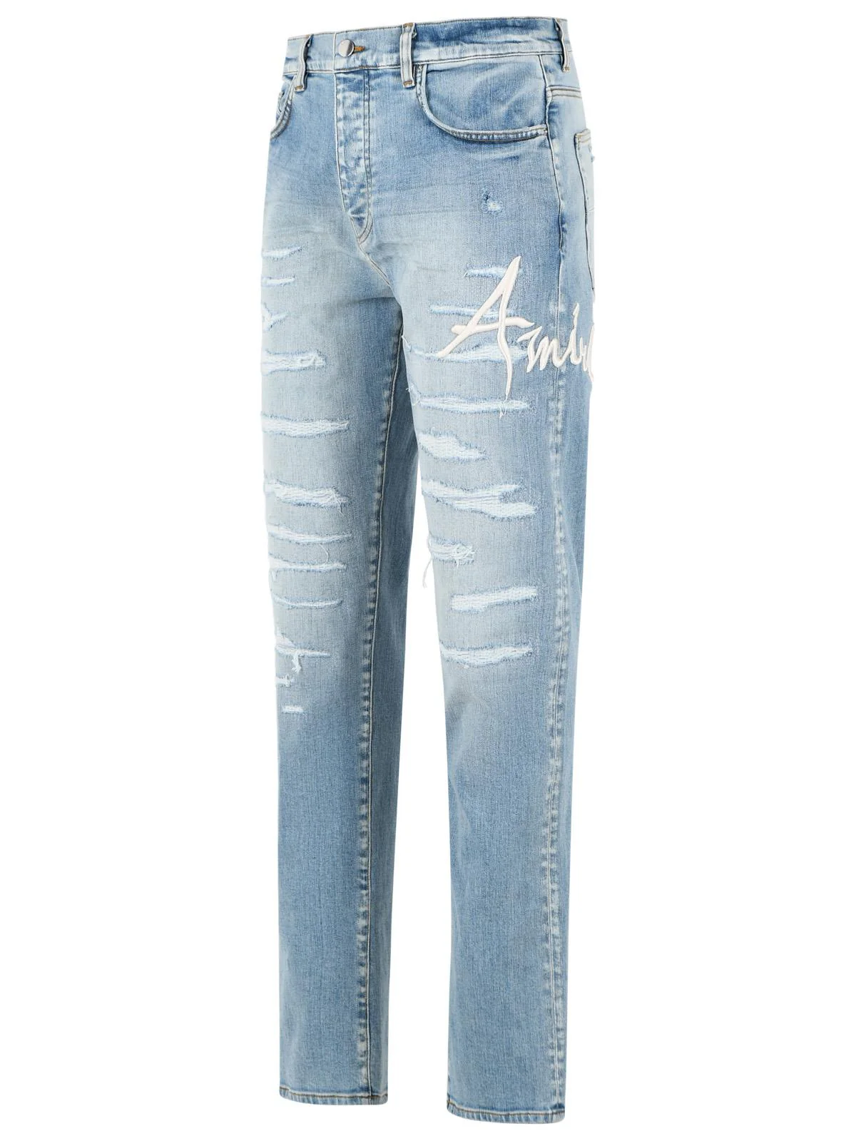 Amiri 'Slim' Light Blue Cotton Jeans Men - Image 2