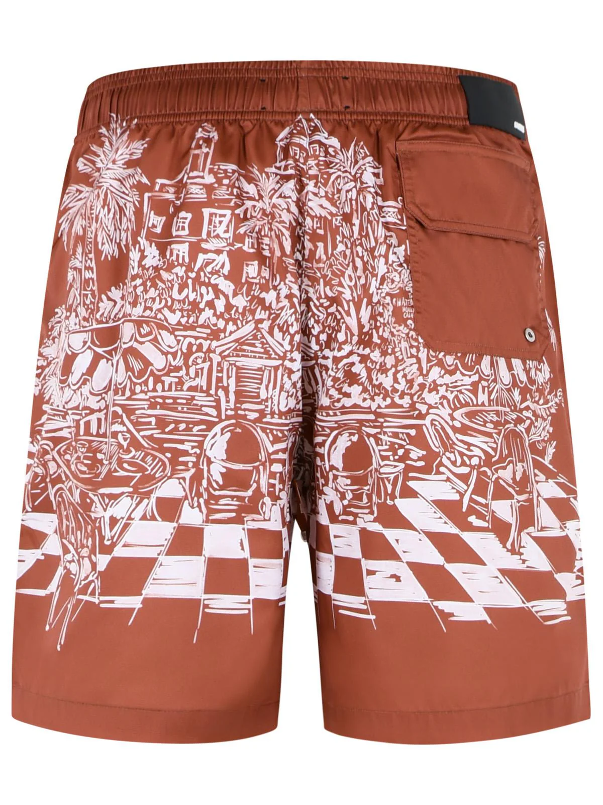 Amiri Terracotta Polyester Swimsuit Men - Image 3