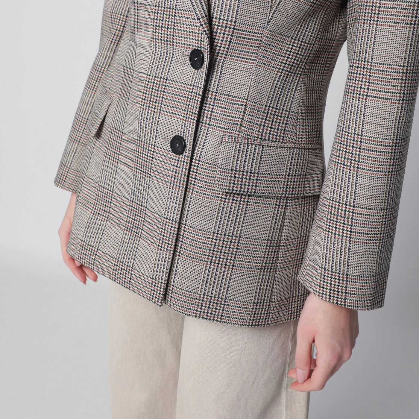 Anine Bing Asymmetric Prince Of Wales Jacket Women - Image 2