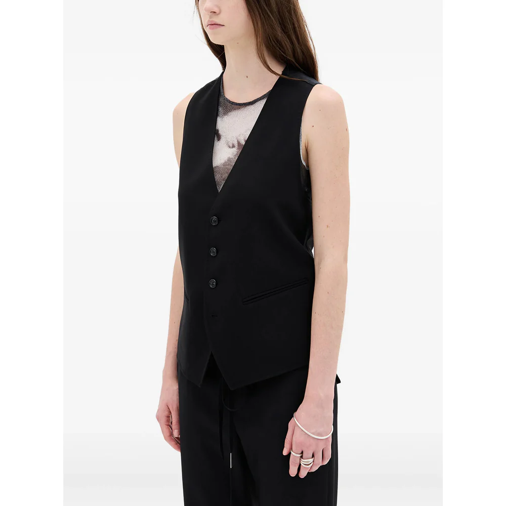 Ann Demeulemeester Black Jackets - Waistcoat & Gilets Women - Image 2