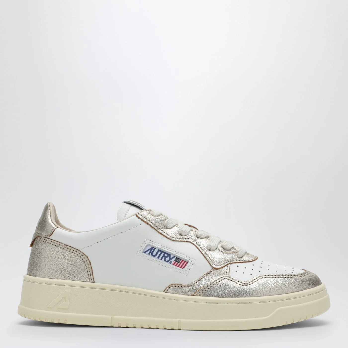 Autry Medalist Low White/Platinum Leather Sneaker Women