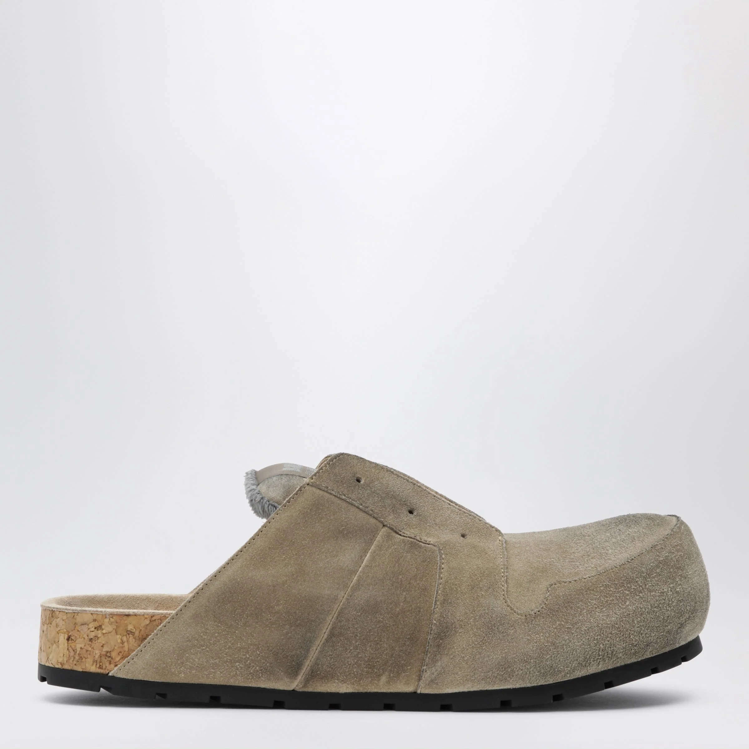 Balenciaga Dumbo Sabot In Distressed Suede Calfskin Men
