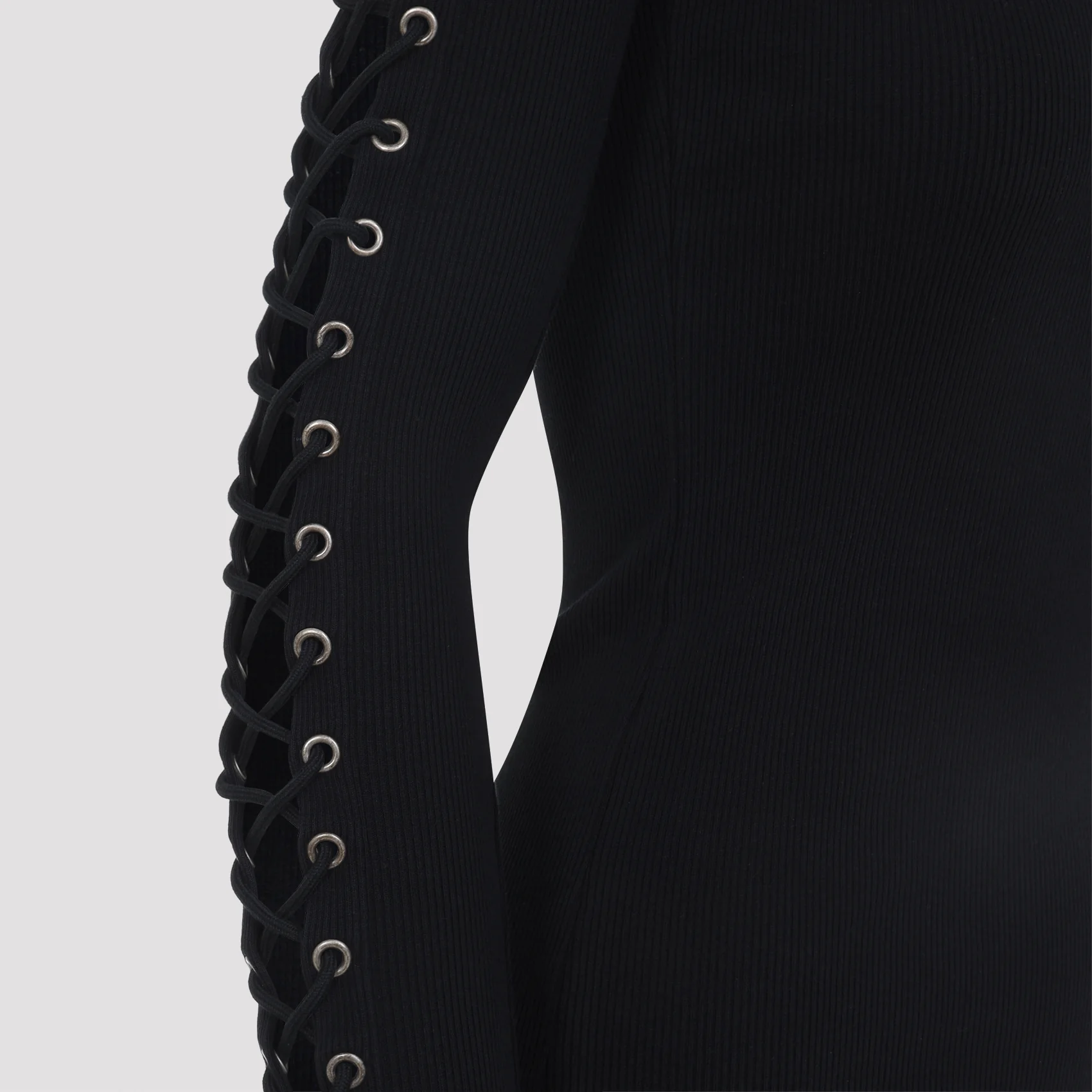 Balenciaga Lace-Up Mini Dress Women - Image 4