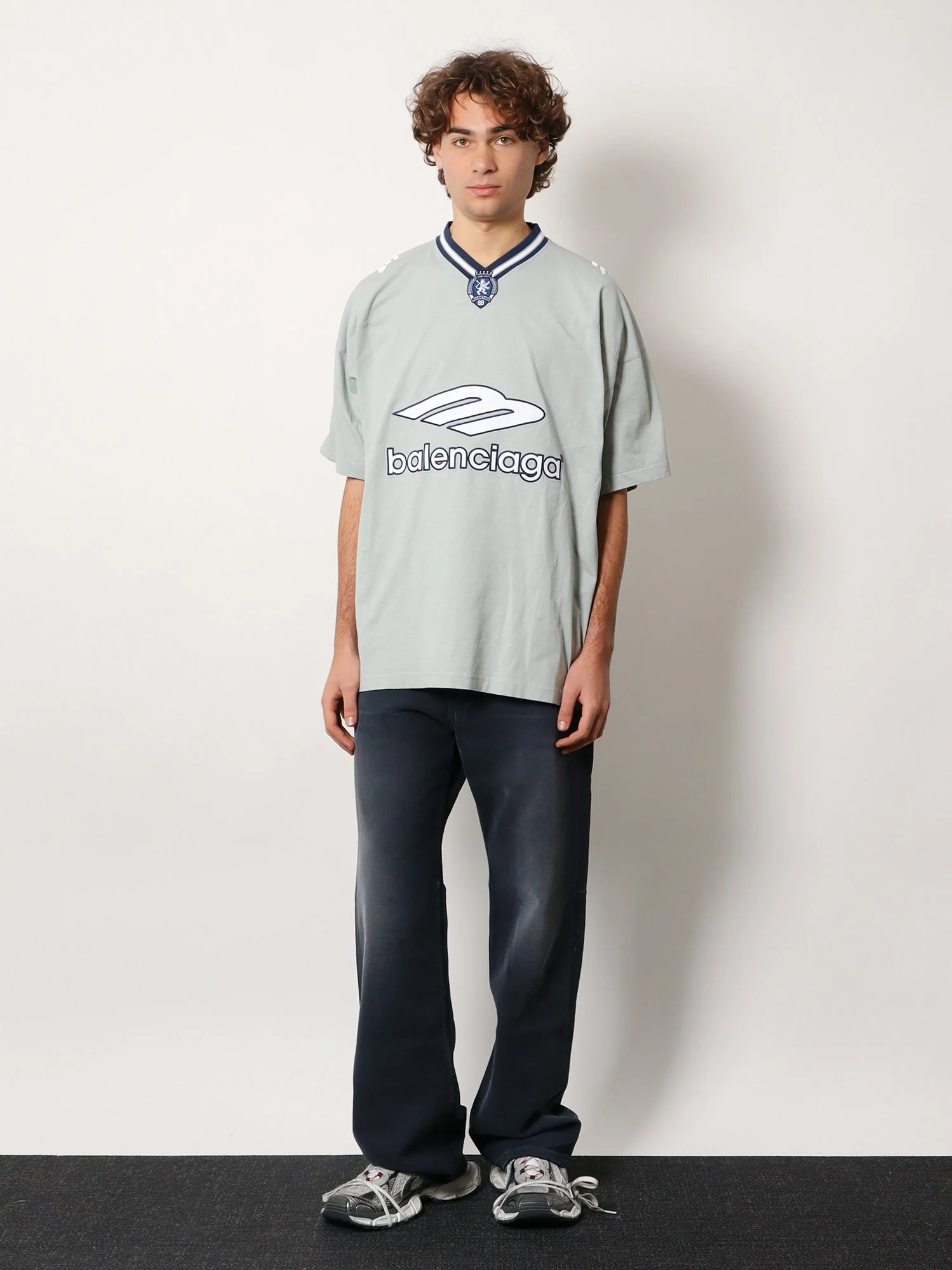 Balenciaga Men 3B Football Jersey T-Shirt - Image 2