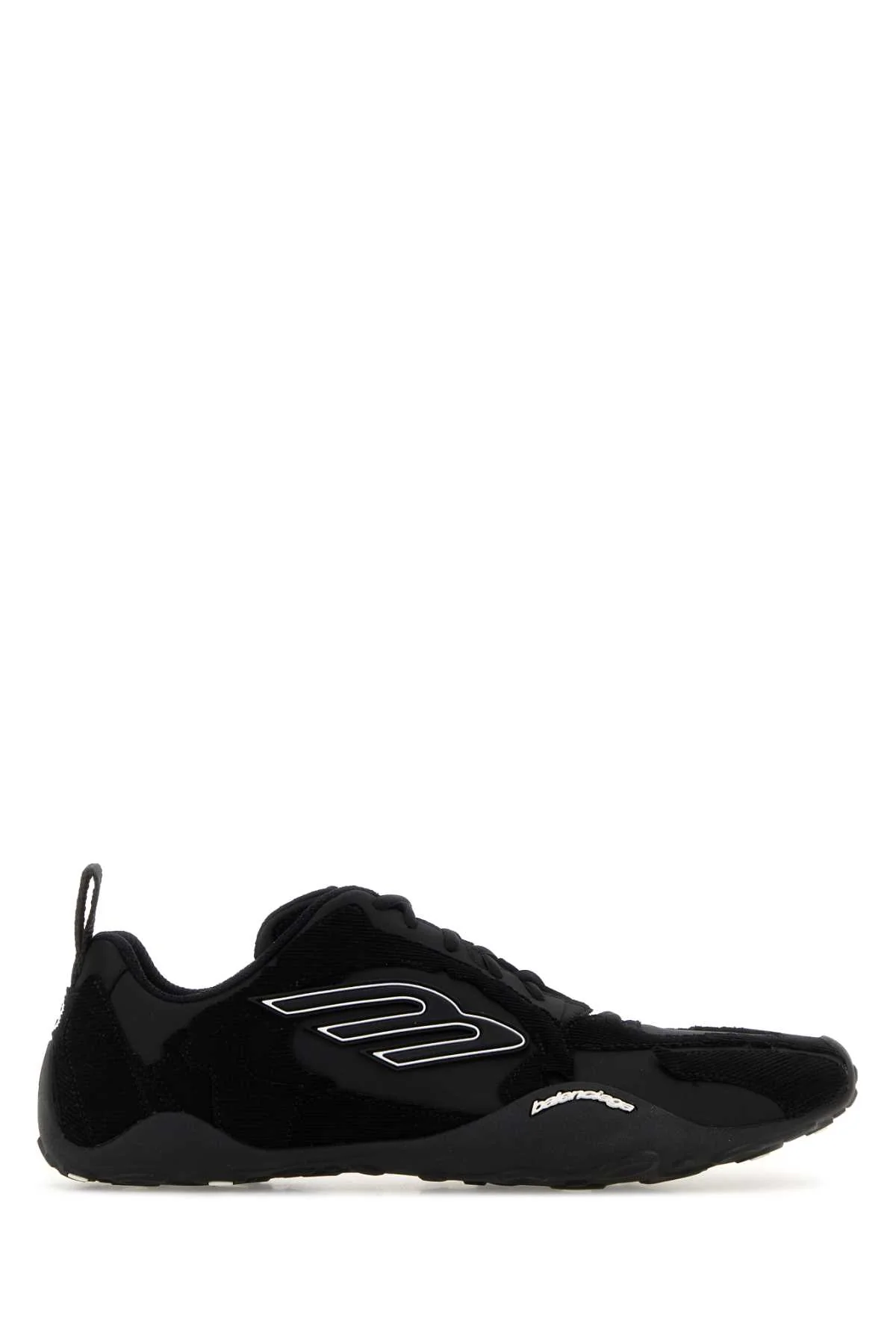 Balenciaga Men Black Canvas And Corduroy Monday Ultra Sneakers