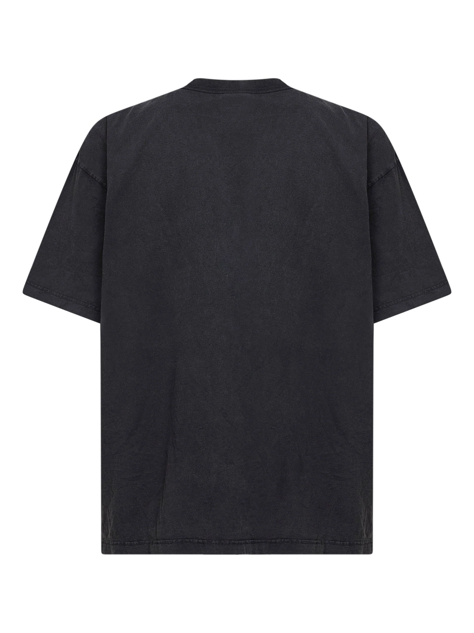Balenciaga Men Black Crayon Loop Medium Fit T-Shirt - Image 2