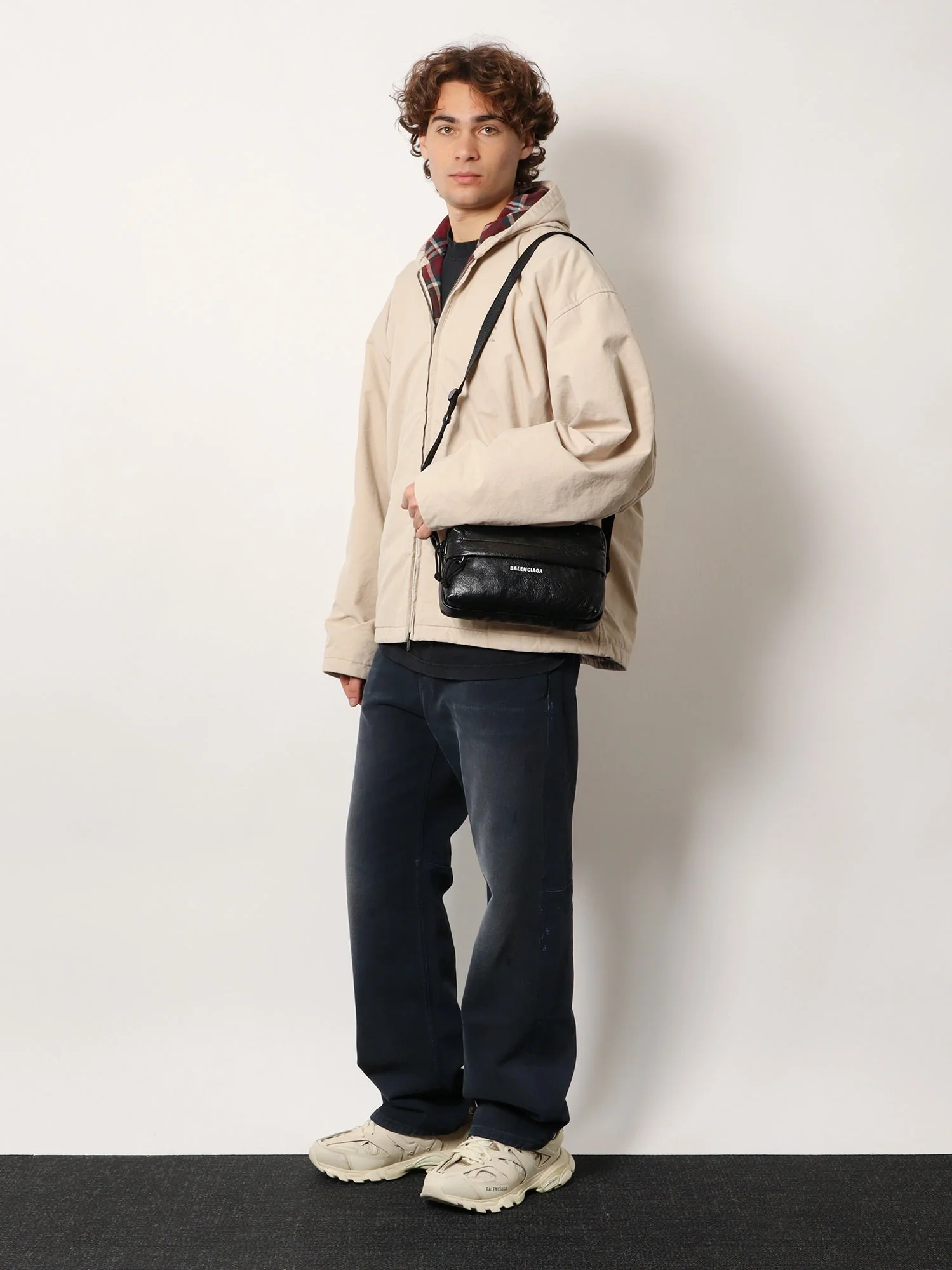Balenciaga Men Cotton Blend Jacket With Embroidered Logo On The Front - Image 2