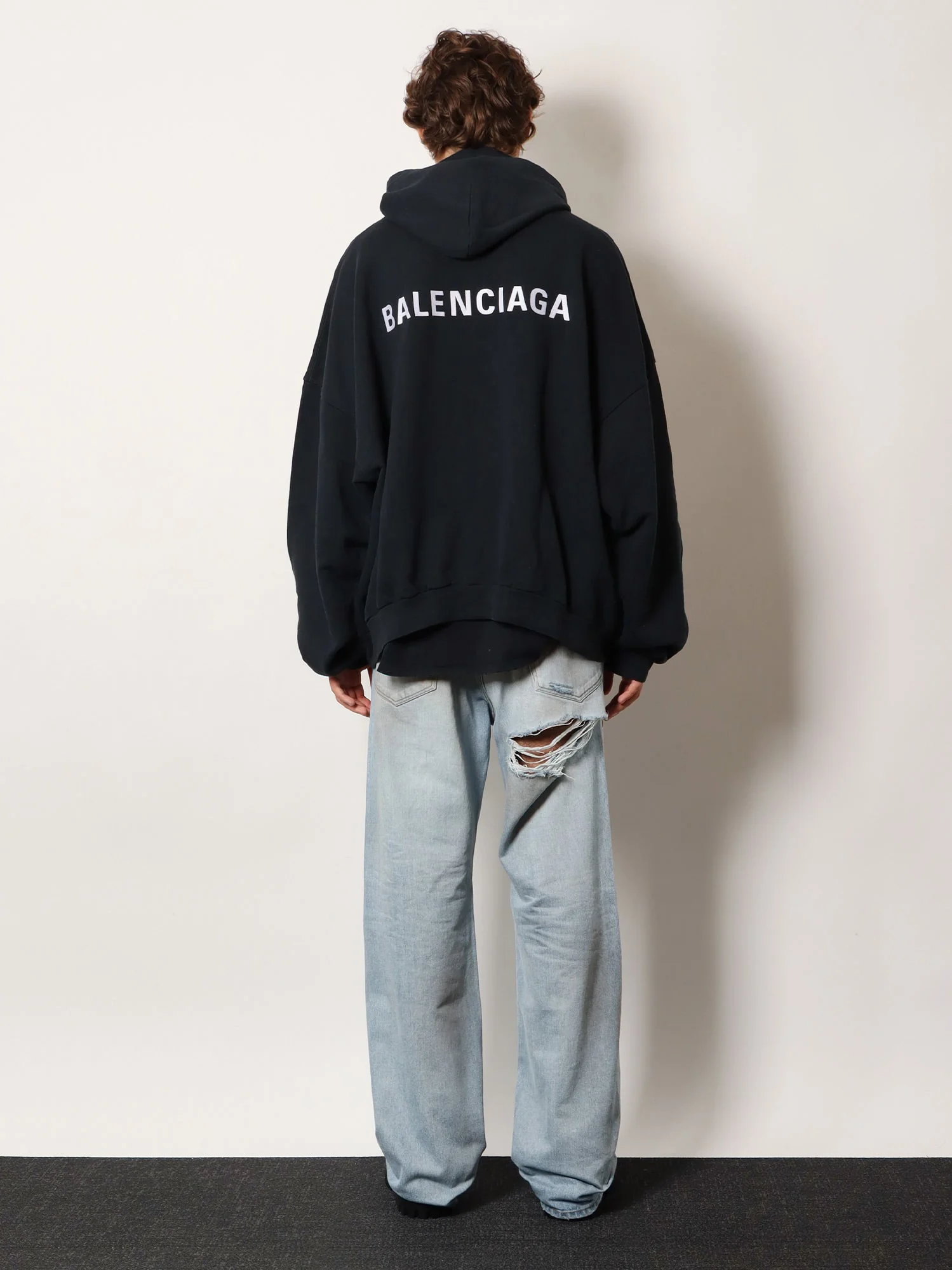 Balenciaga Men Cotton Hooded Sweatshirt - Image 3
