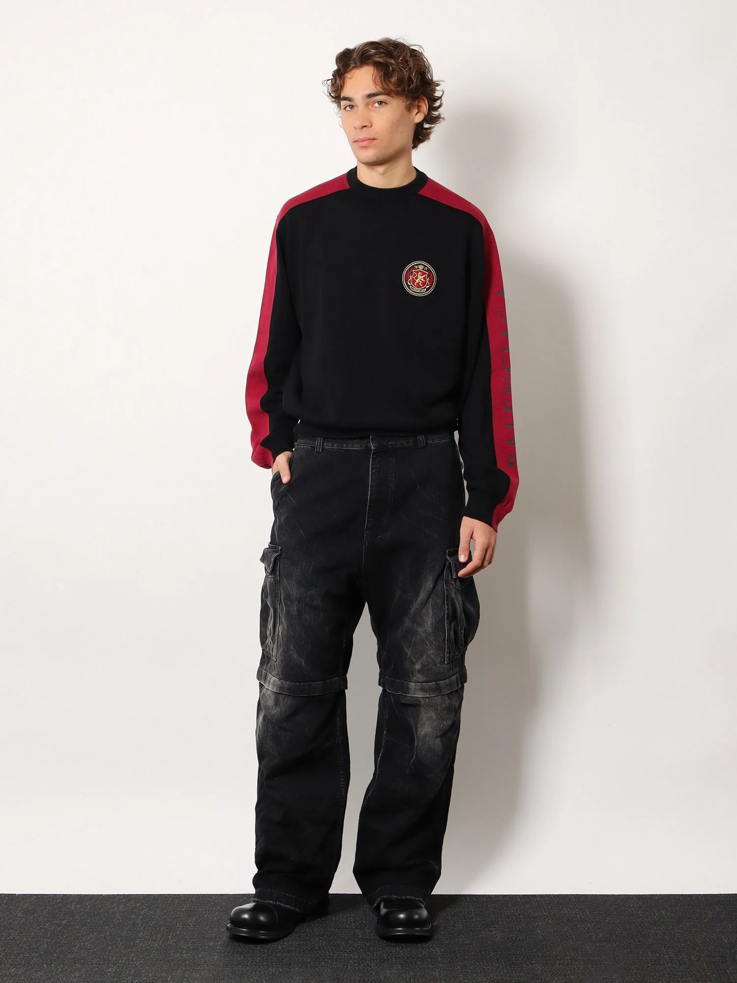 Balenciaga Men Cotton Sweater With Logo On The Front - Image 2