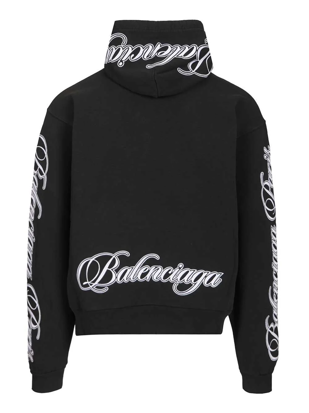 Balenciaga Men Cursive Oversized Hoodie - Image 2