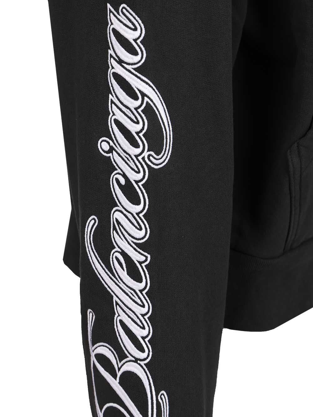 Balenciaga Men Cursive Oversized Hoodie - Image 4