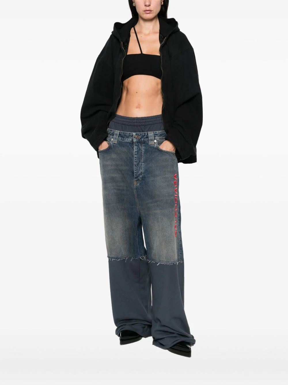 Balenciaga Men Flanned Hooded Jacket - Image 2