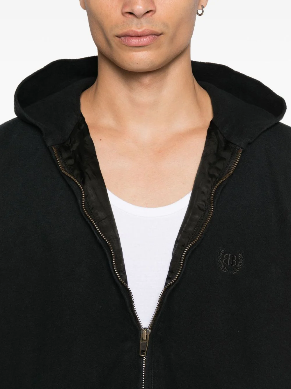 Balenciaga Men Flanned Hooded Jacket - Image 3