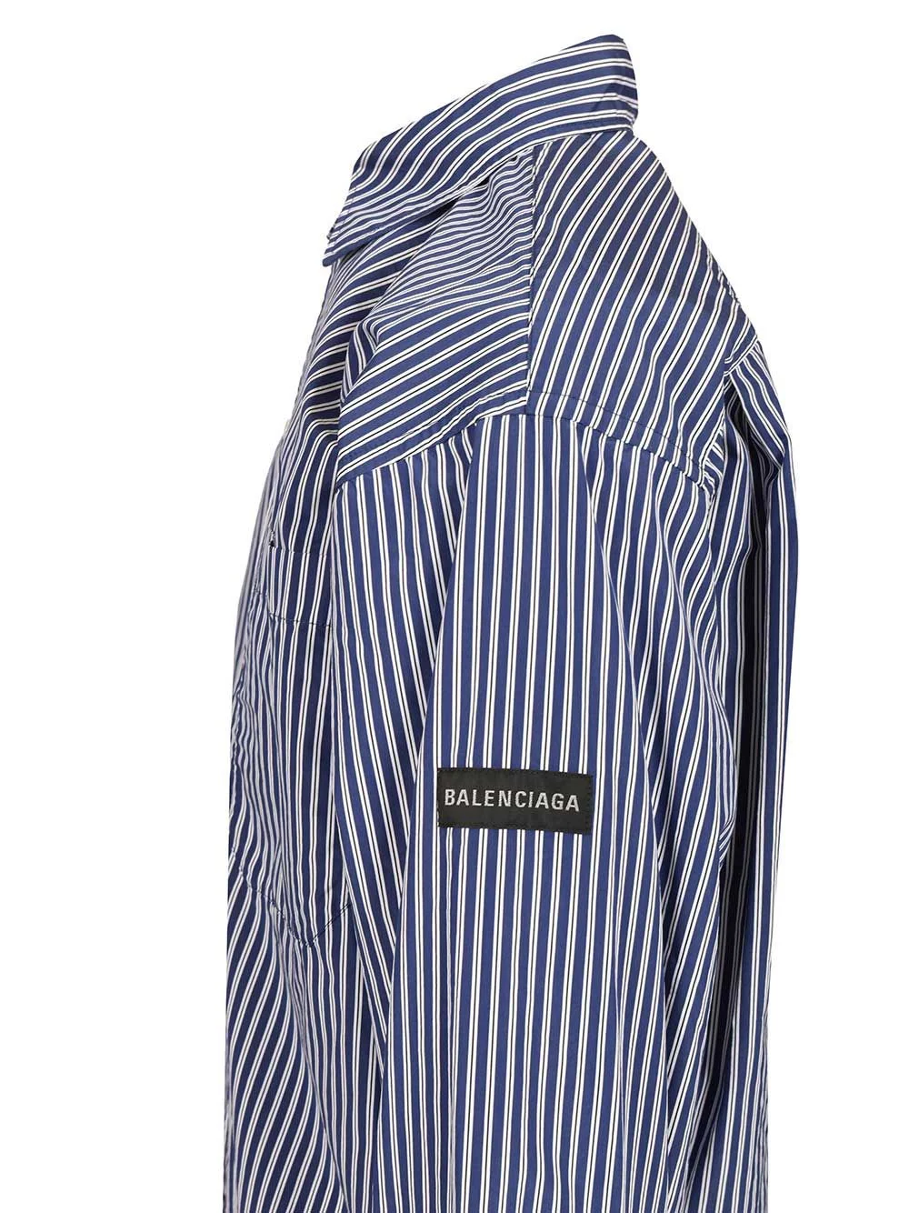 Balenciaga Men Oversized Striped Shirt - Image 3