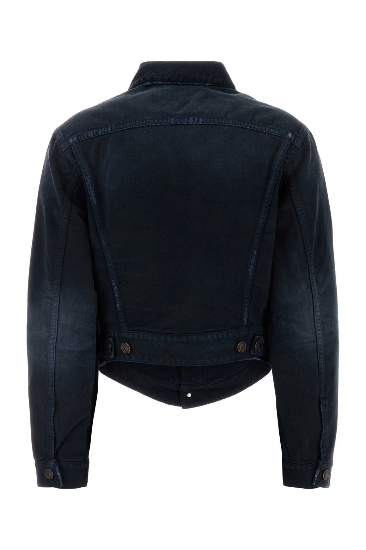 Balenciaga Women Dark Blue Denim Jacket - Image 2