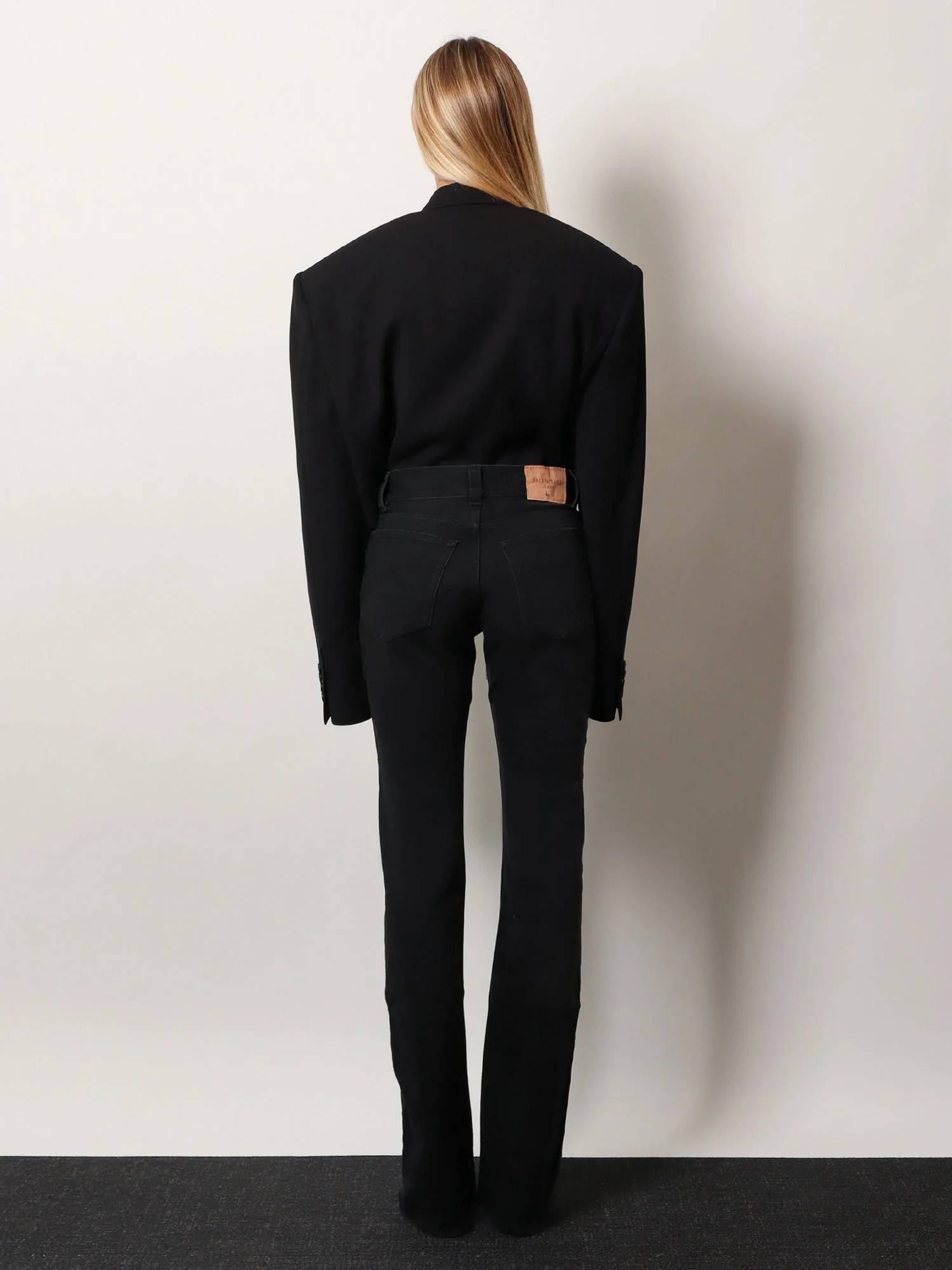 Balenciaga Women Denim Trousers With Frayed Edges - Image 3