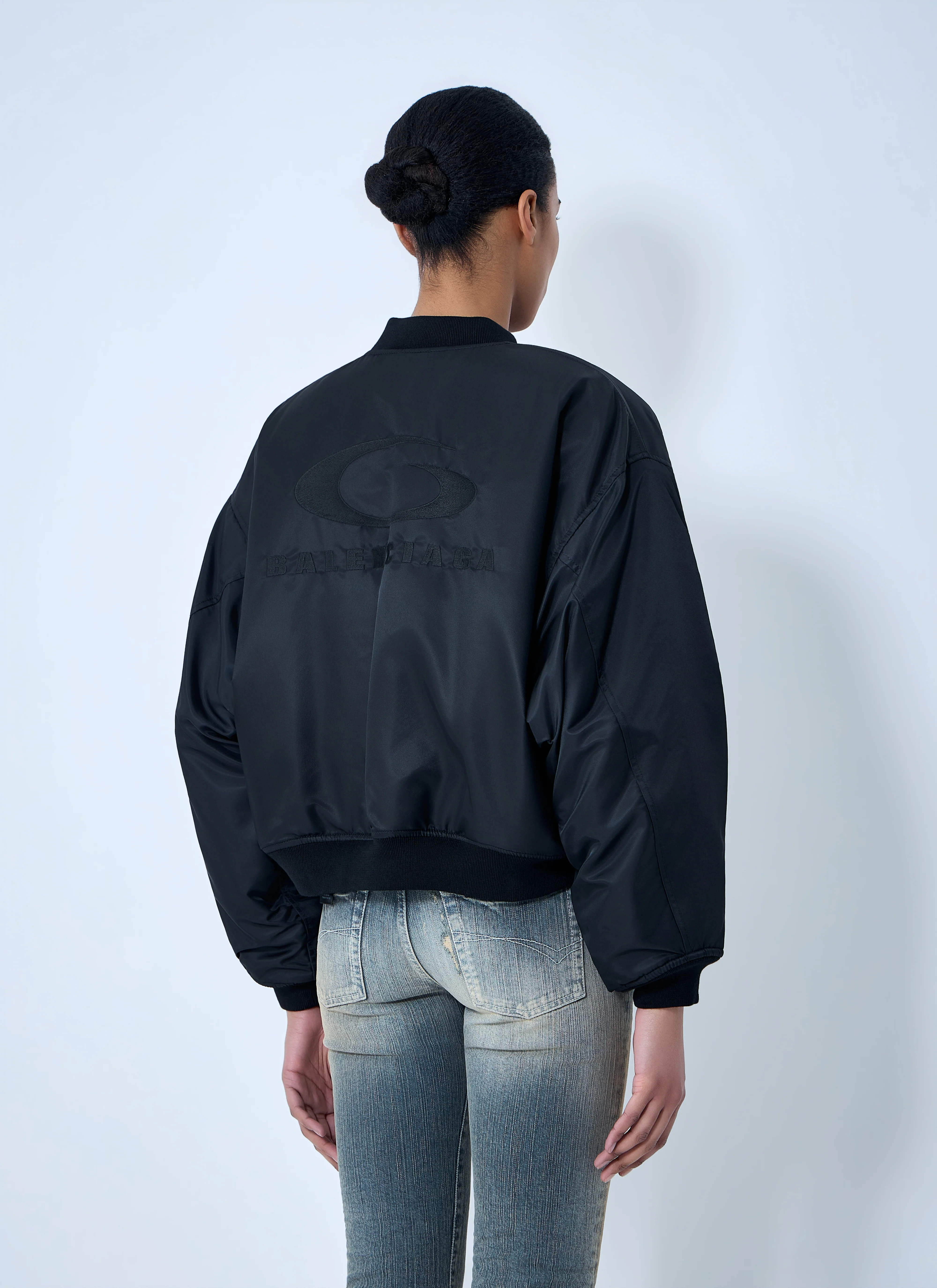 Balenciaga Women Zip-Front Bomber Jacket - Image 4
