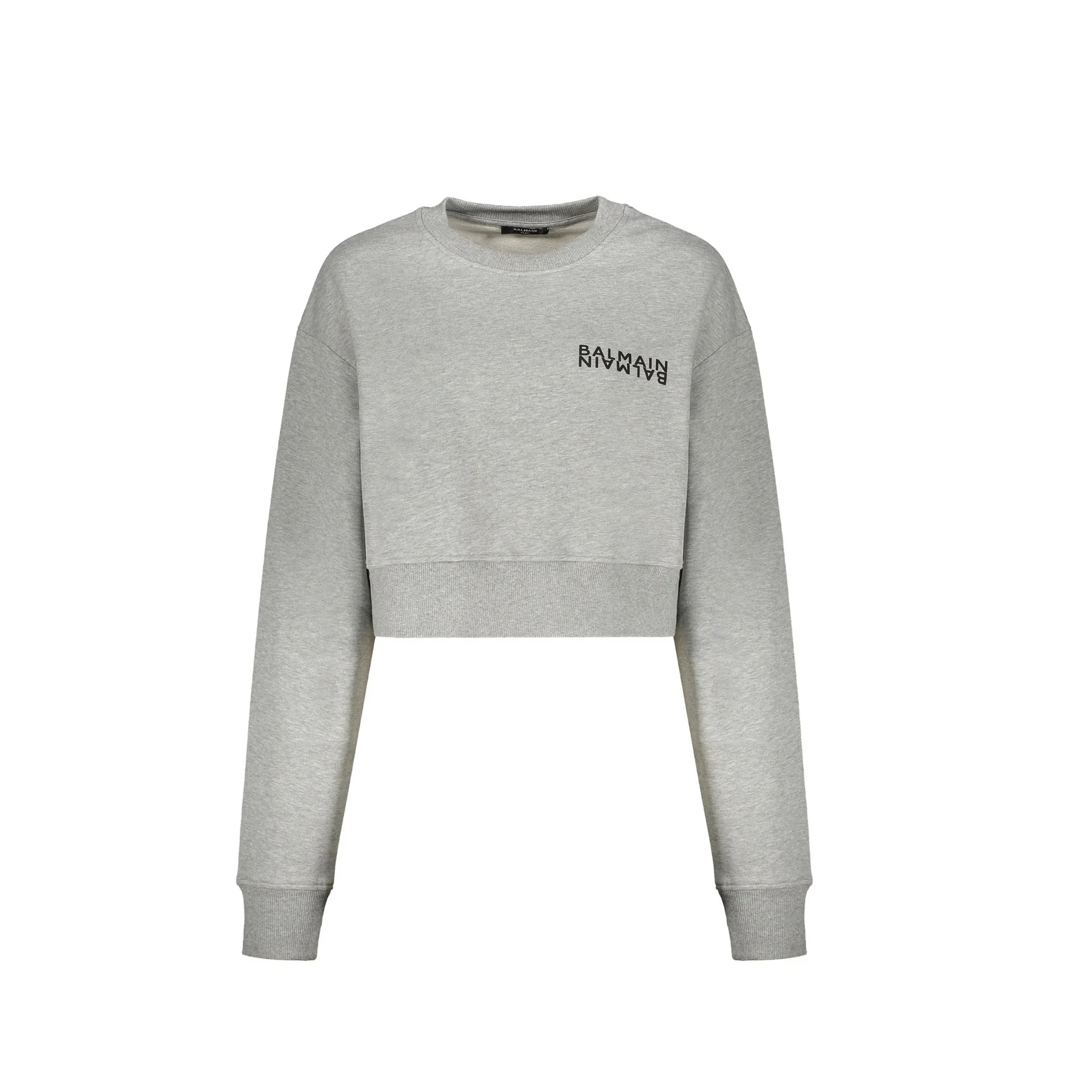 Balmain Cropped Logo Sweatshirt Women