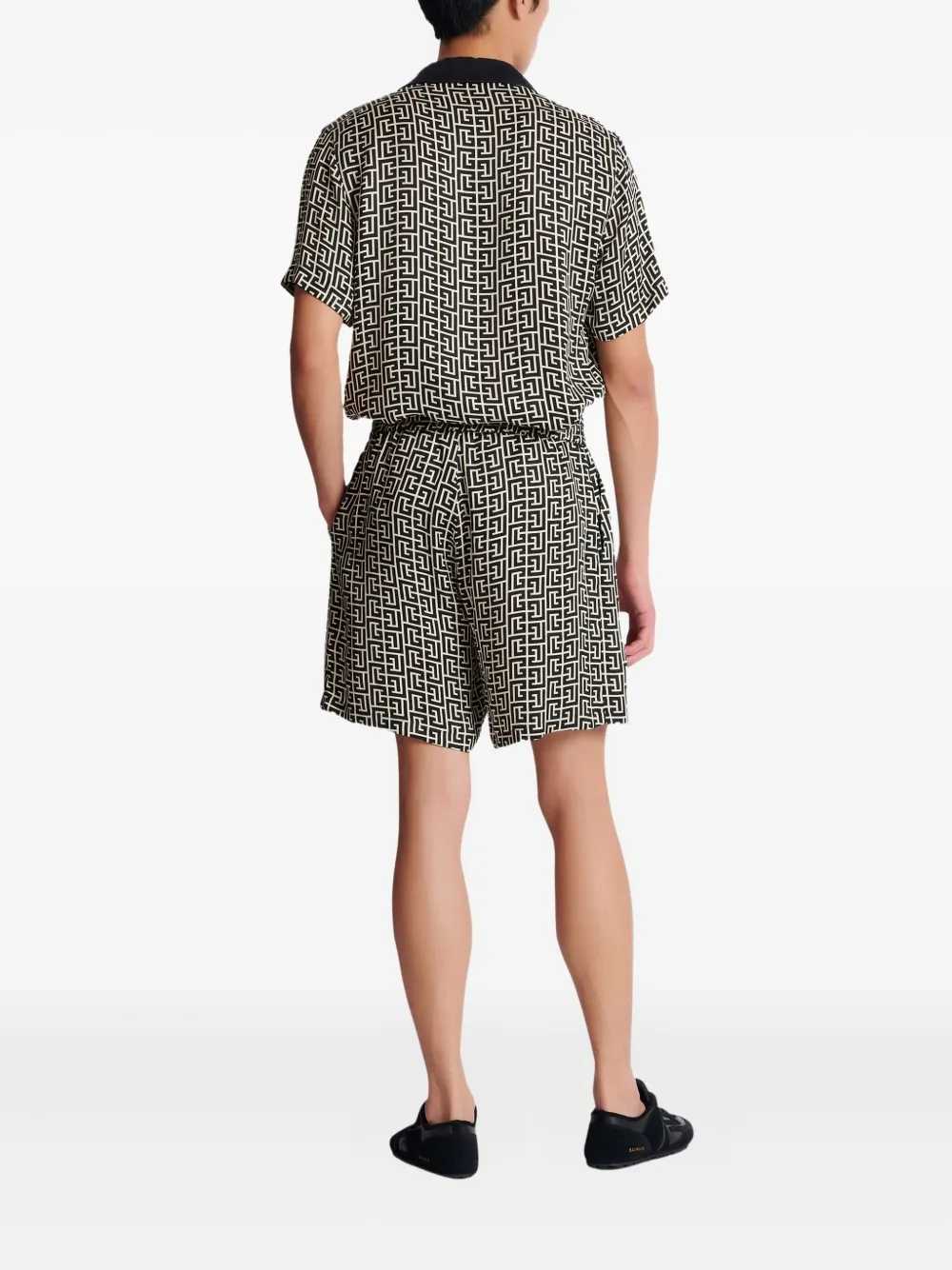 Balmain Men Monogram Shorts - Image 4