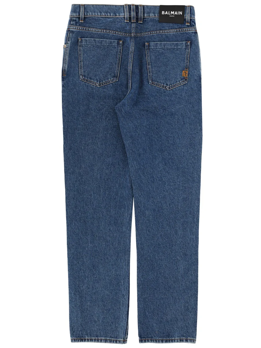 Balmain Men Straight Denim Jeans - Image 3