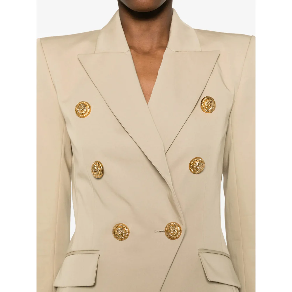 Balmain Neutrals Jackets - Fitted Jackets Women - Image 5