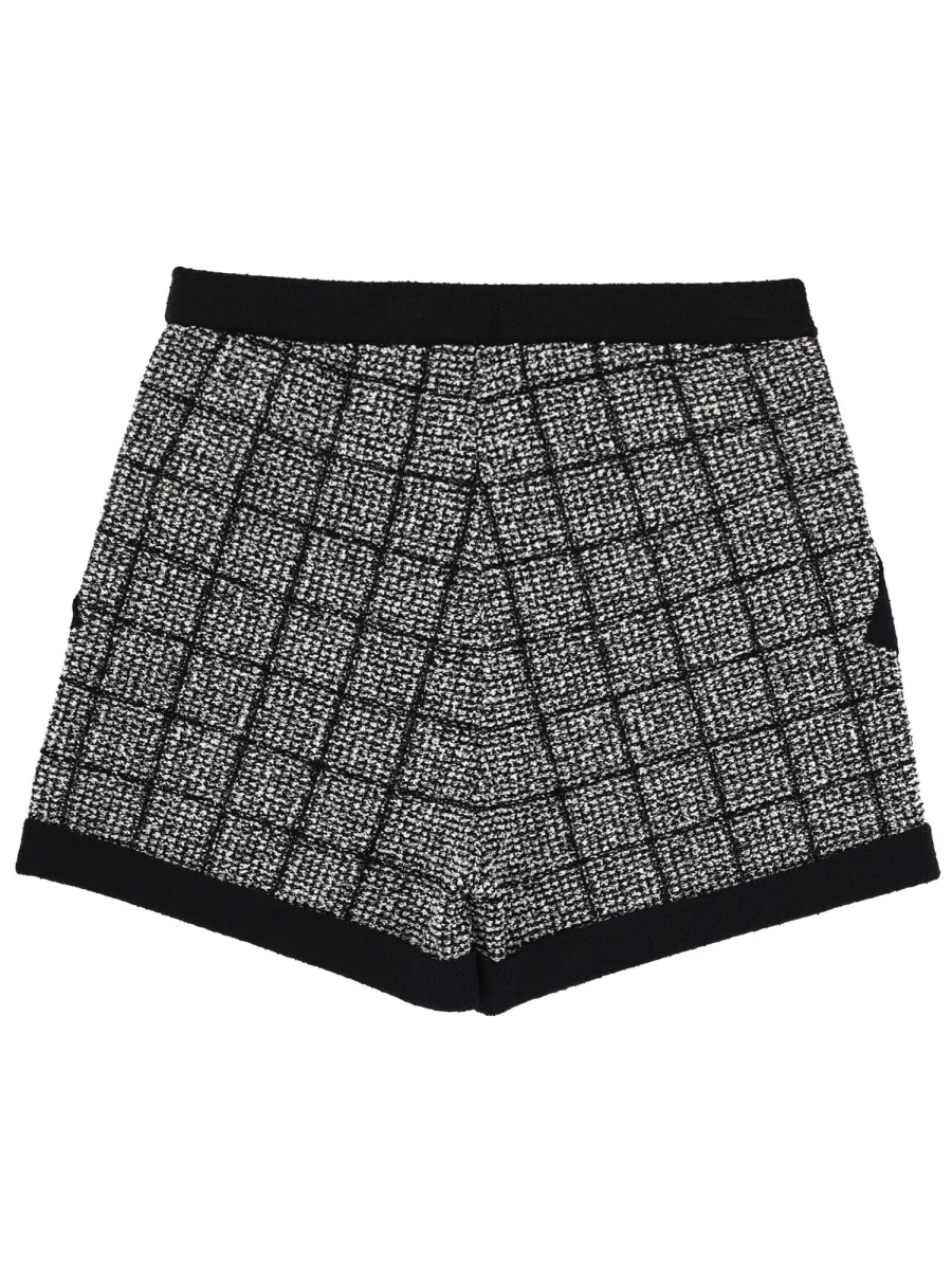 Balmain Women Cotton Tweed Shorts - Image 3