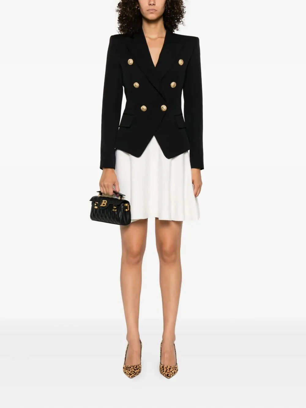 Balmain Women Double-Breasted Wool Fitted Jacket - Image 2