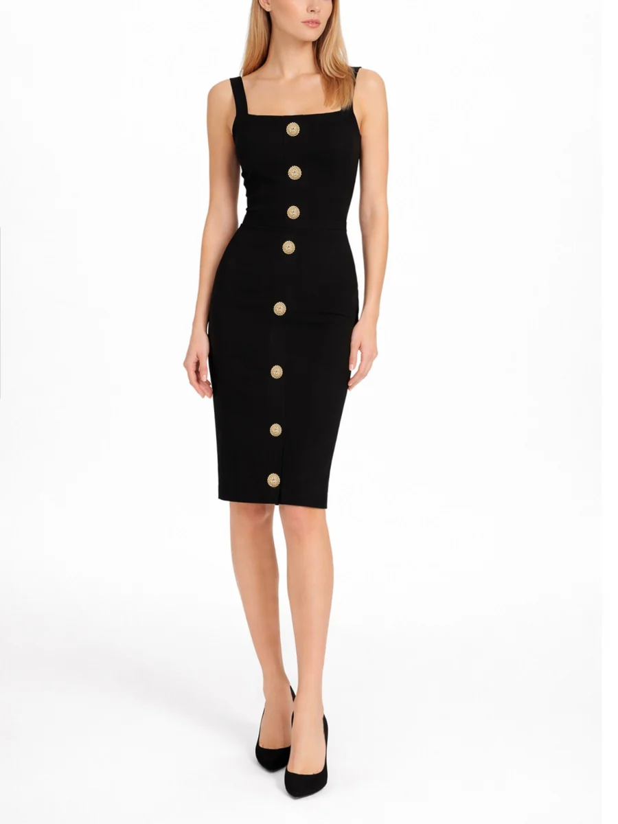 Balmain Women Midi Skirt With Jewel Buttons - Image 2