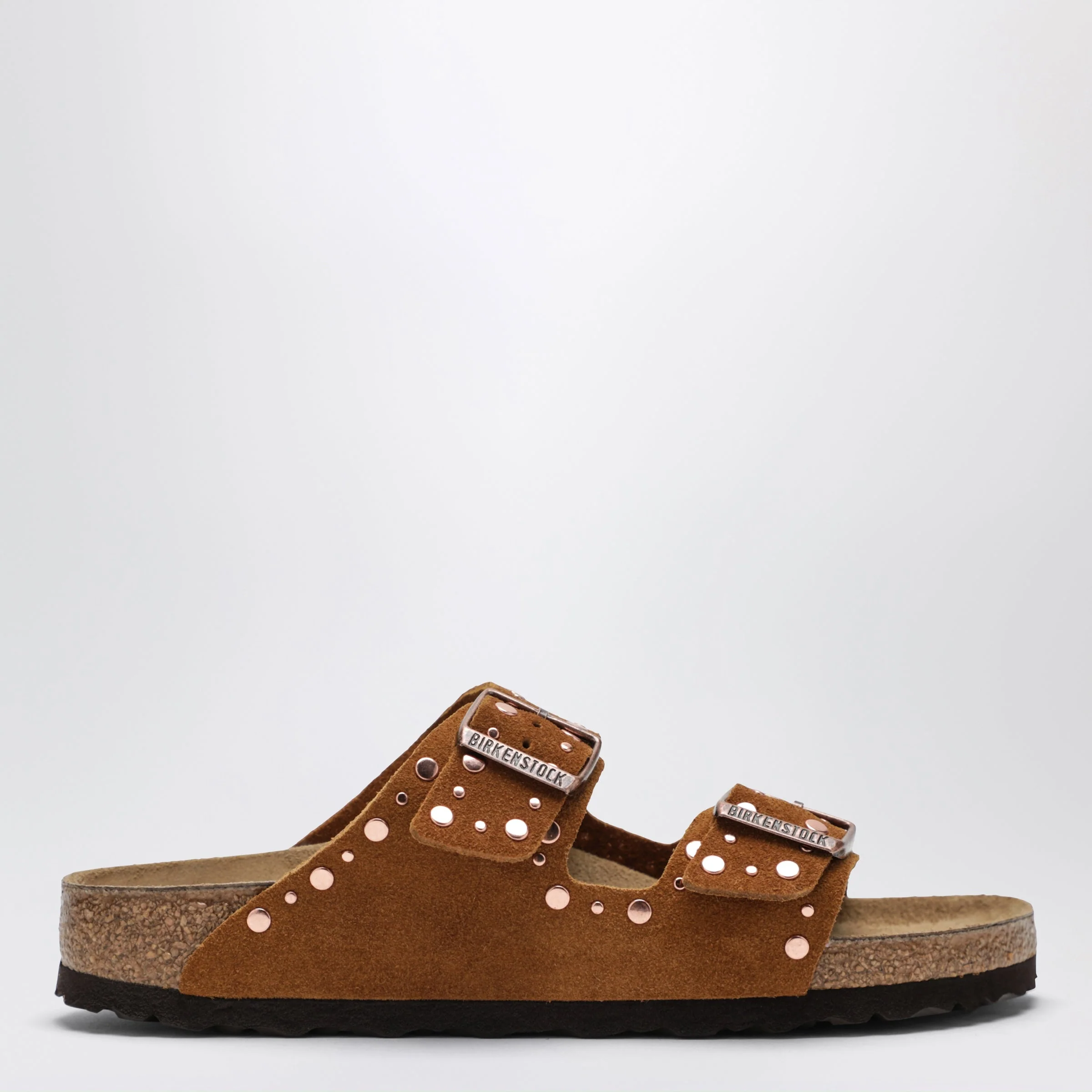Birkenstock Arizona Rivet Slides In Suede Leather With Studs Women