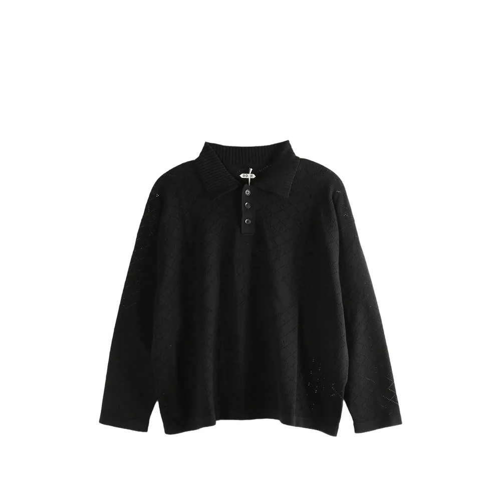 Bode Black Polo Shirts Men